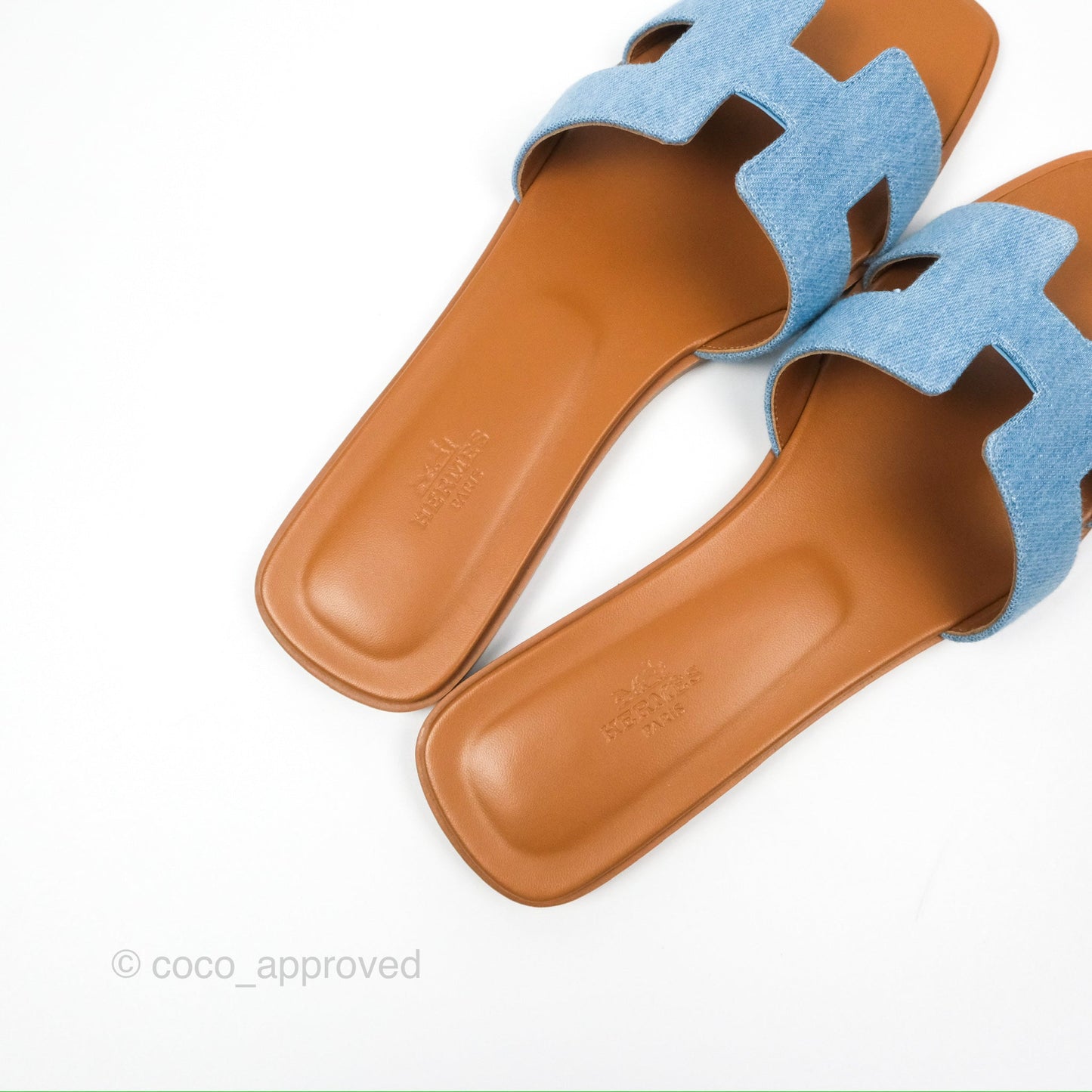 Hermès Oran Sandal Denim Bleu Clair 