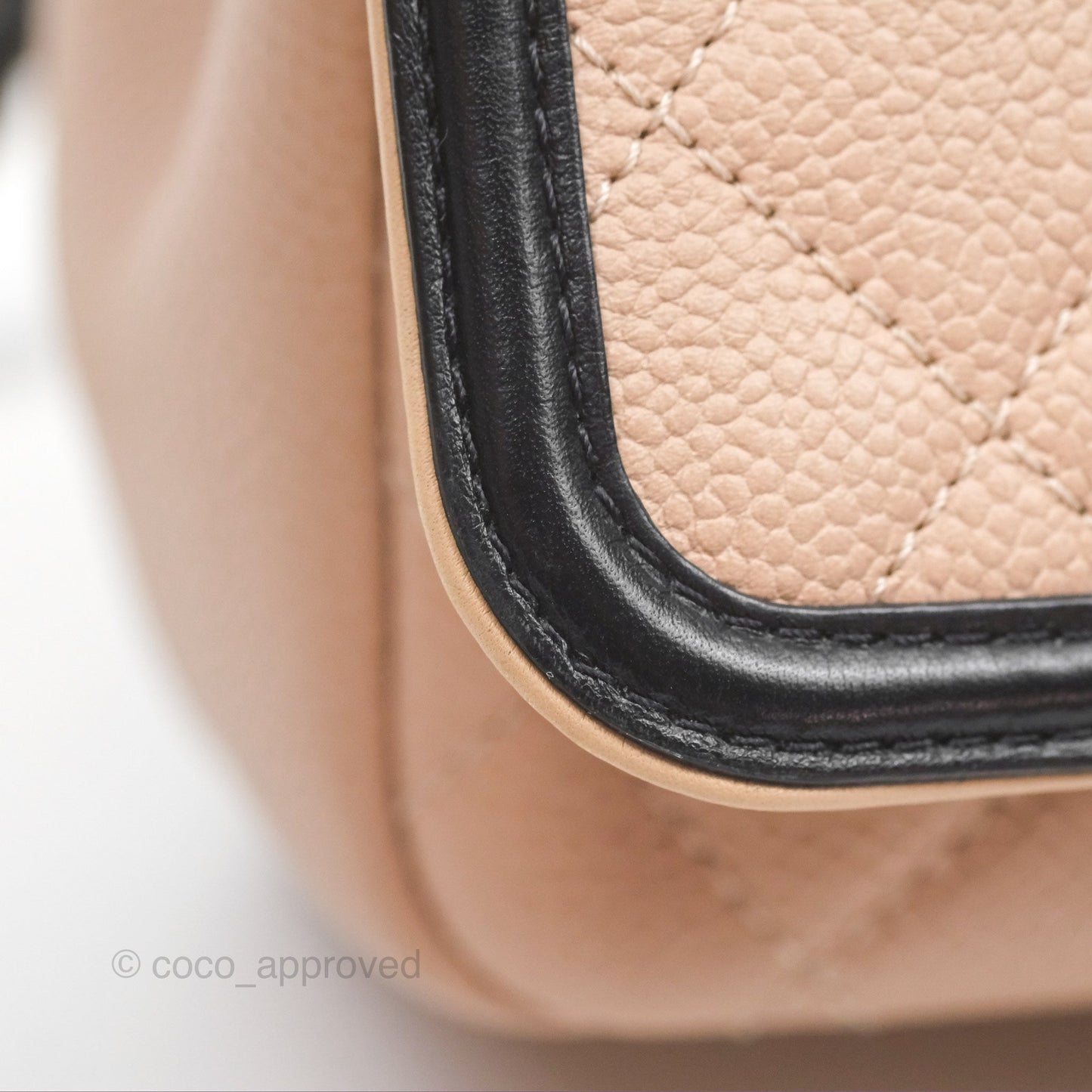 Chanel Quilted Medium CC Filigree Flap Beige Black Caviar