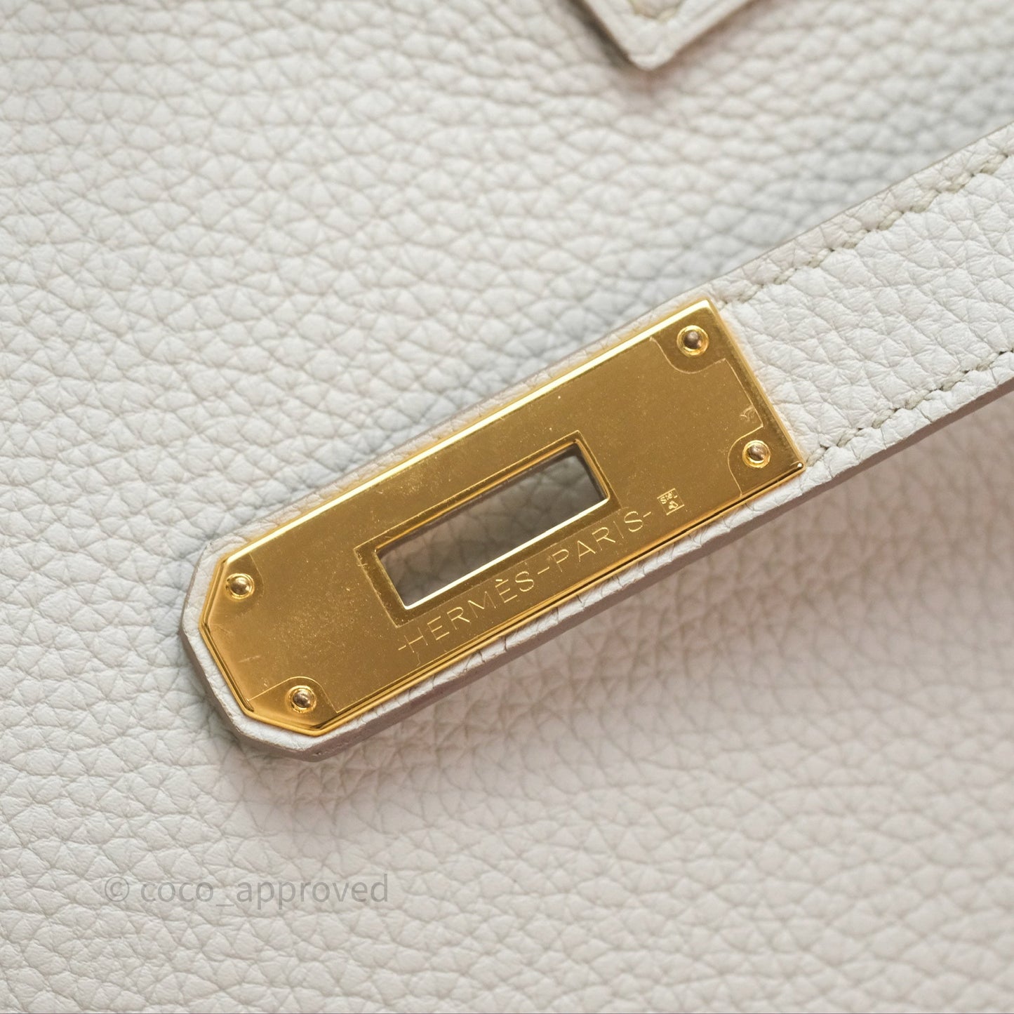 Hermès Retourne Birkin 35 Beton Togo Gold Hardware