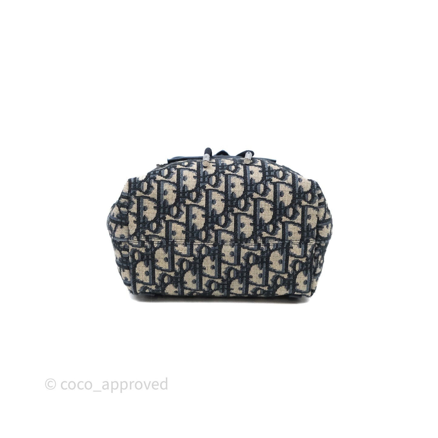 Christian Dior Mini Backpack Oblique Jacquard Beige and Blue