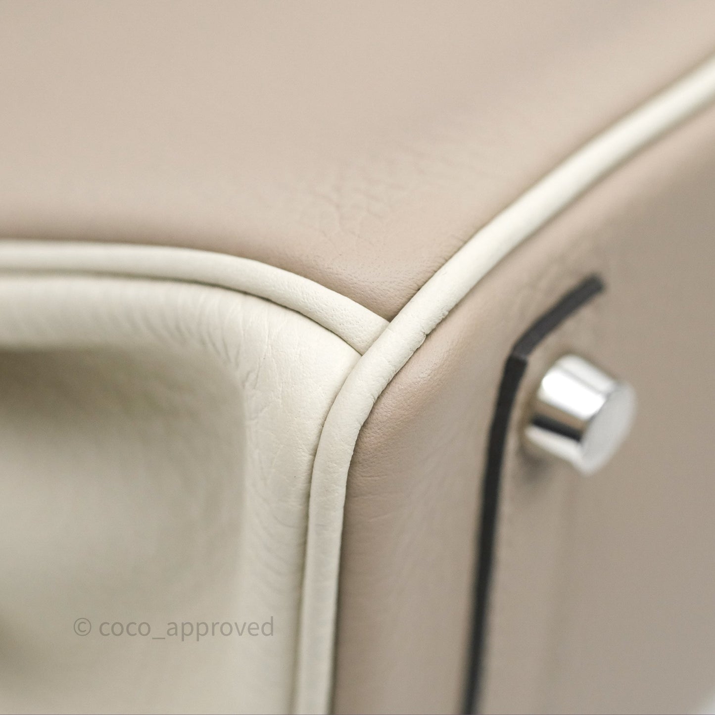Hermès Birkin 25 Special Order Retourne Gris Tourterelle 81 / Beton 8L Clemence Brushed Palladium Hardware