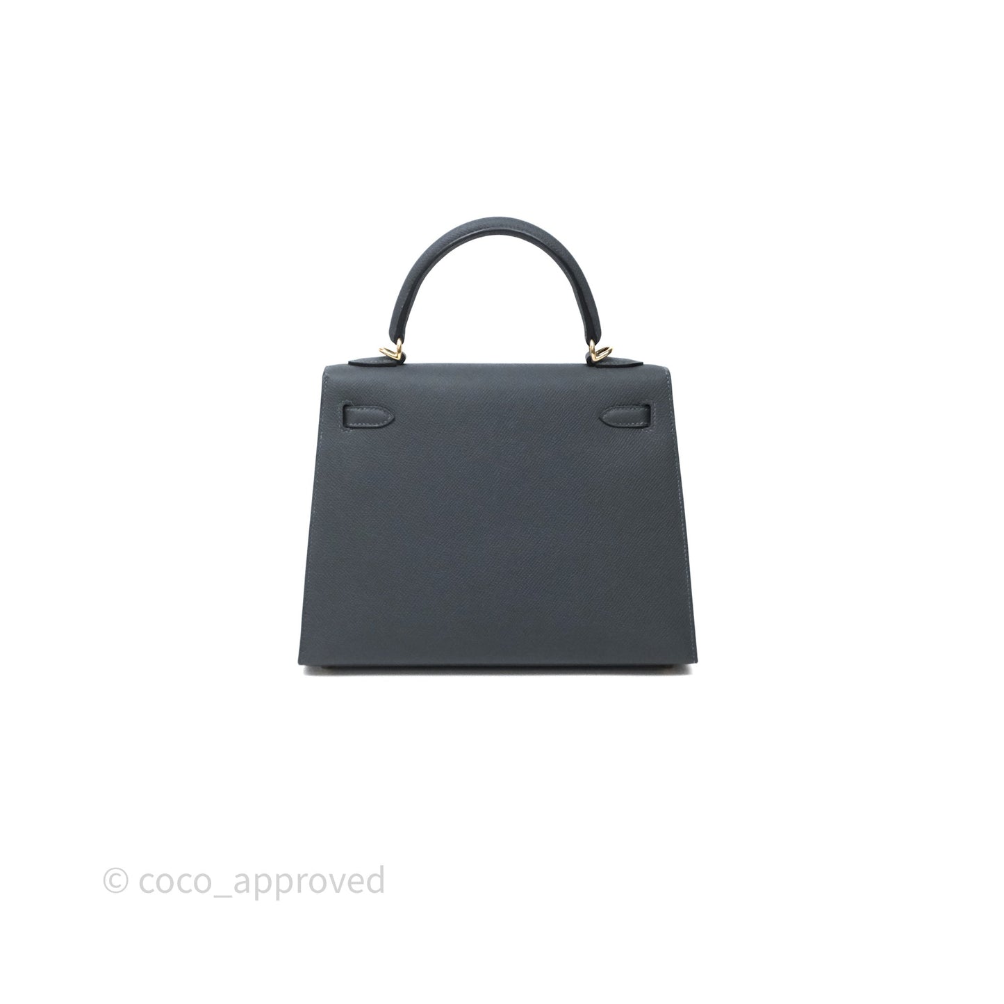 Hermès Kelly 25 Gris Meyer 0L Epsom Light Gold Hardware