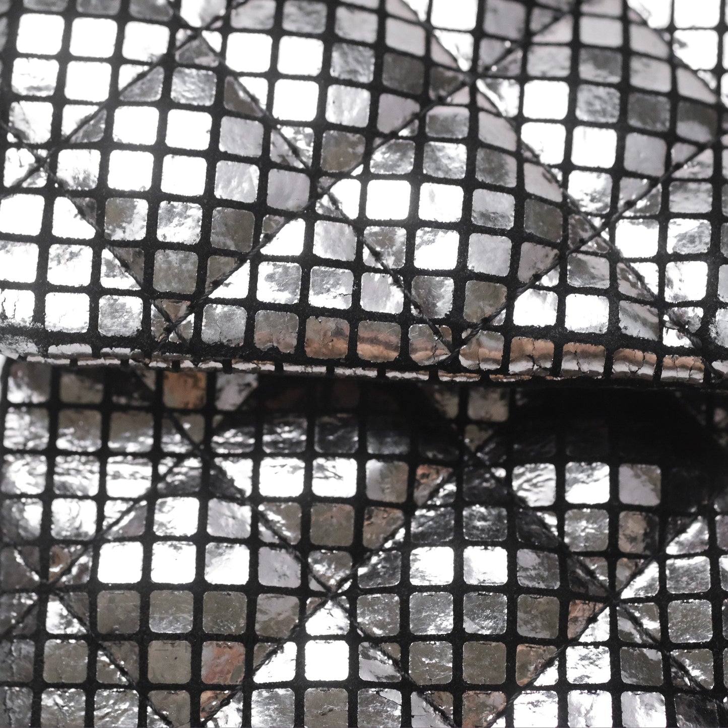Chanel Mirror Reissue 2.55 Quilted Silver Suede Calfskin Gun Metal Hardware