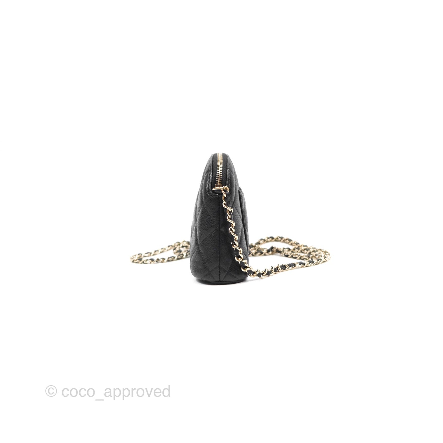 Chanel Black Caviar Clutch on Chain