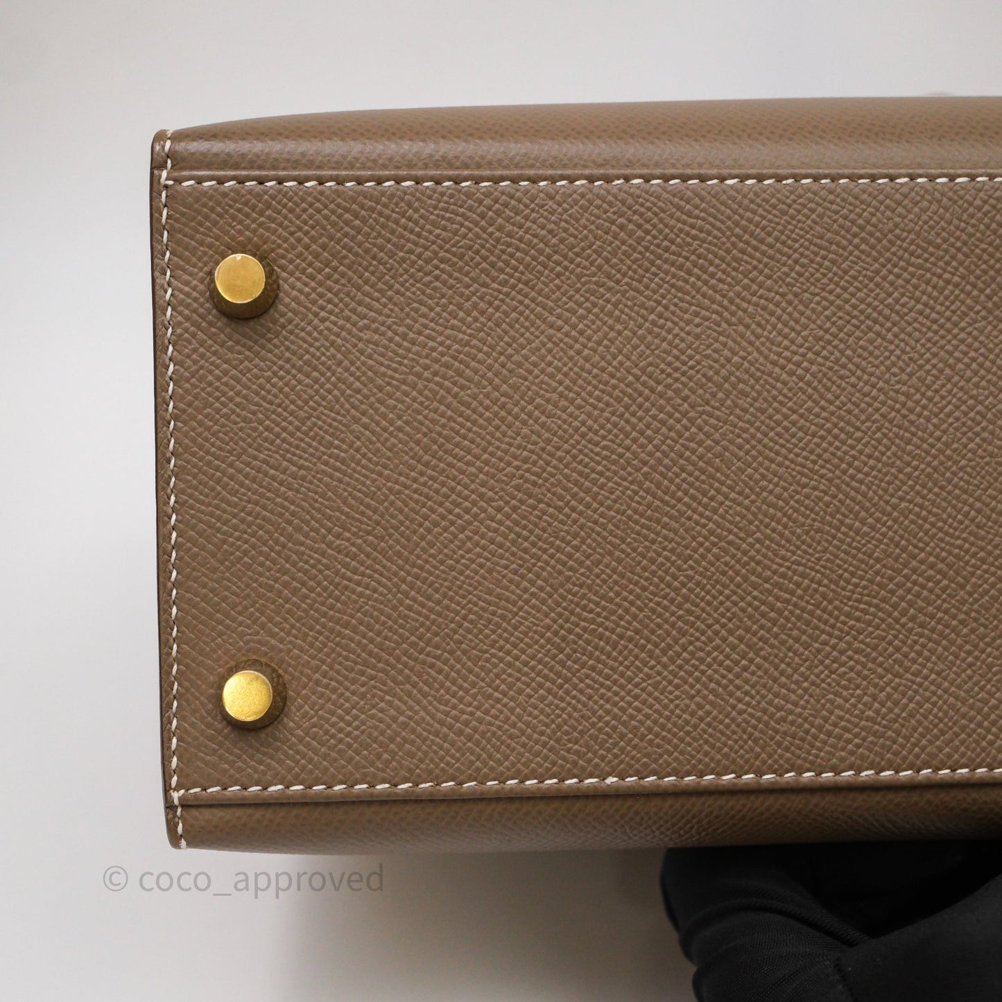 Hermès Kelly 28 Etoupe Epsom Gold Hardware