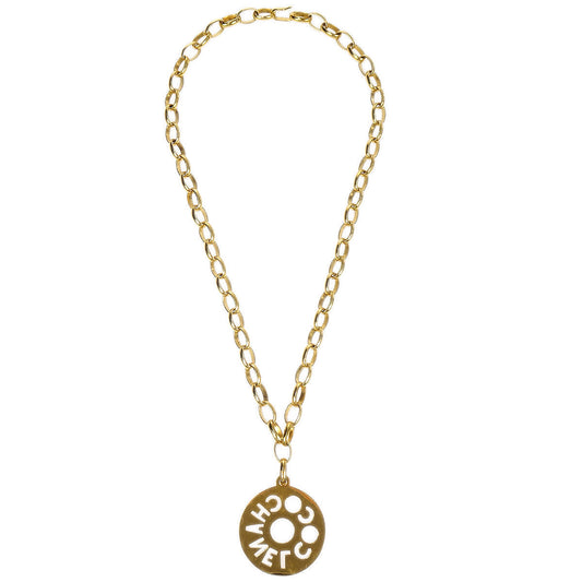 Luxury Chanel Jumbo Cutout Logo Necklace
