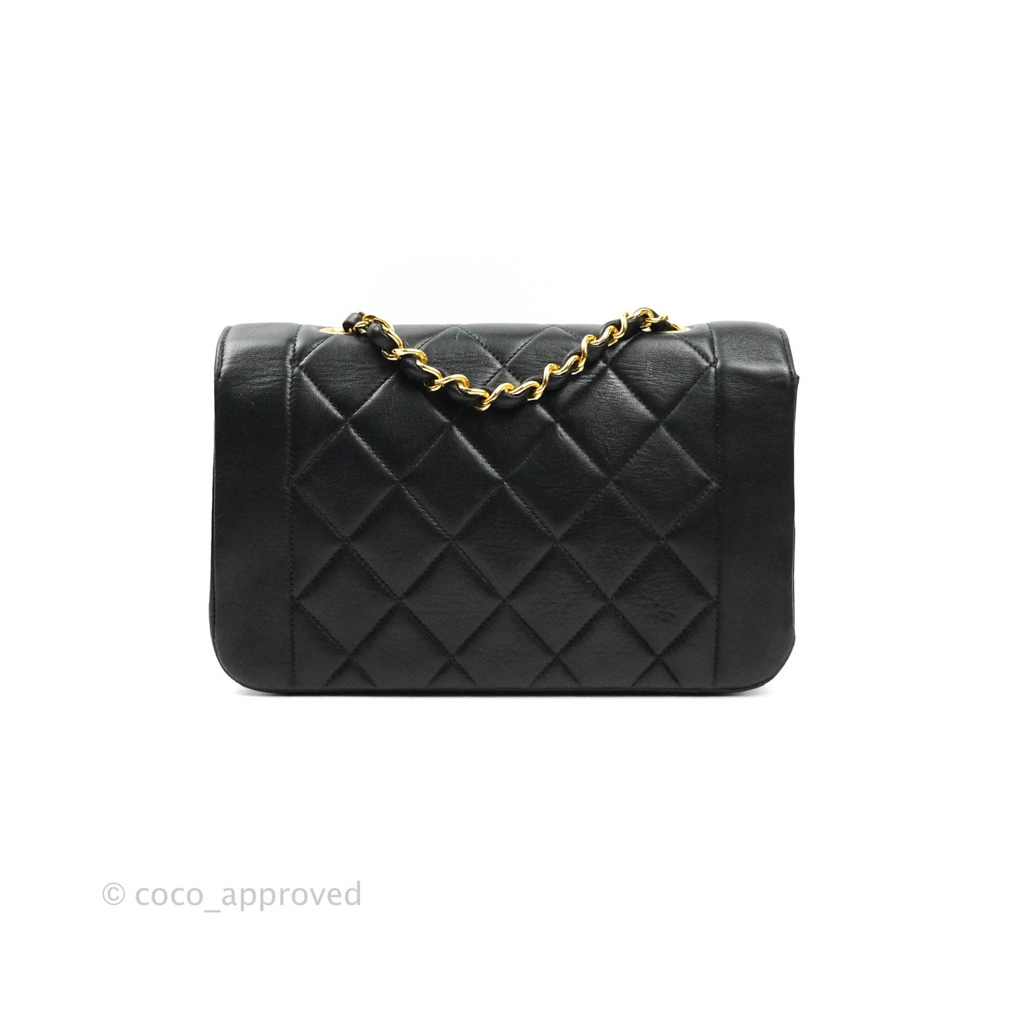 Chanel Black Quilted Lambskin Small Vintage Classic Diana Flap Bag