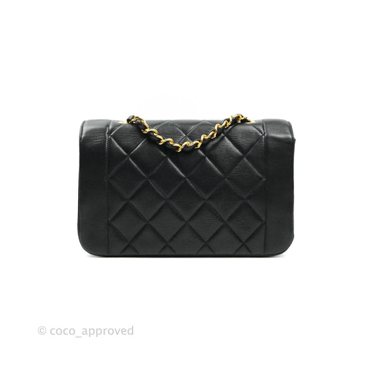 Chanel Black Quilted Lambskin Small Vintage Classic Diana Flap Bag