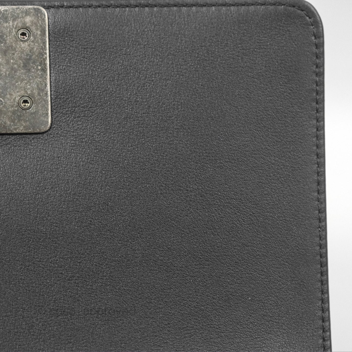 Chanel Small Boy Black Calfskin Ruthenium Hardware