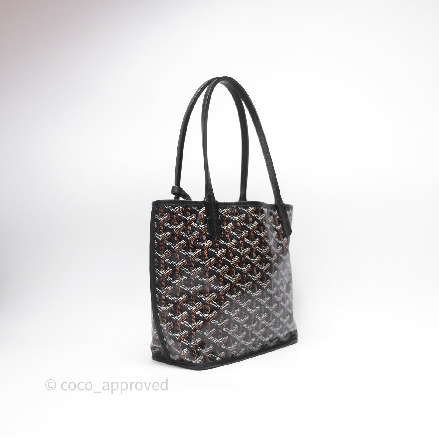 Goyard Anjou Mini Bag Goyardine Canvas Black