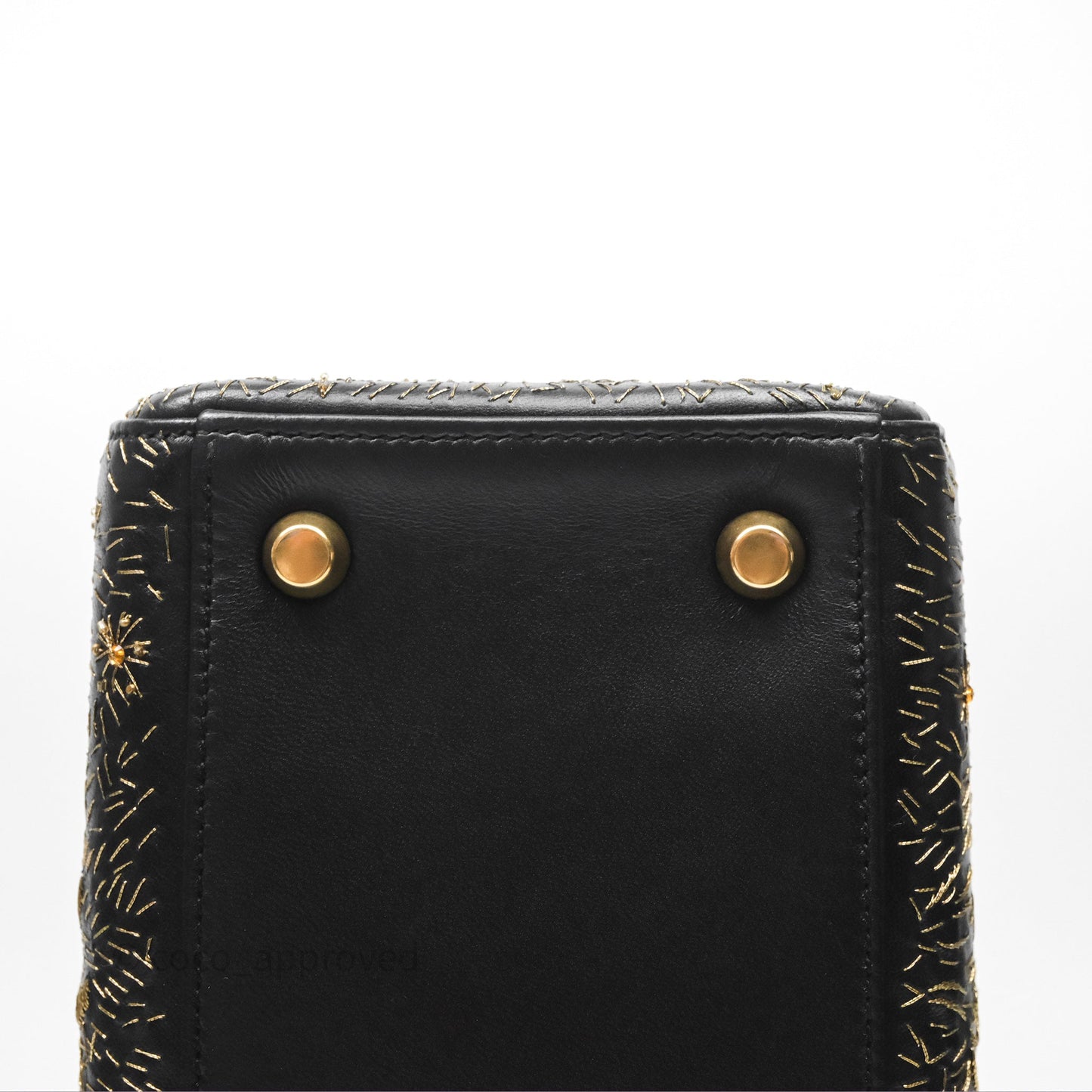Christian Dior Medium Lady Dior Limited Edition The Moon In My EyesBag Black Calfskin Gold Hardware