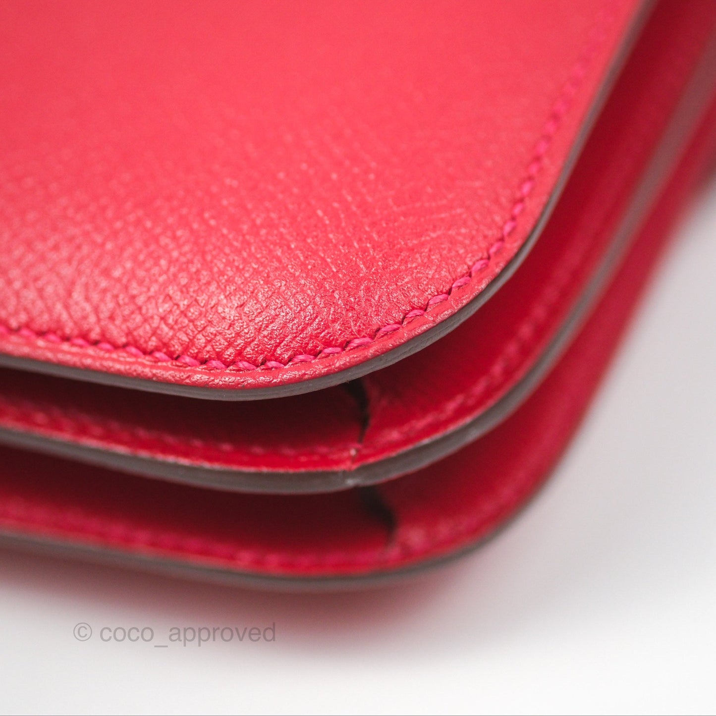 Hermès Constance Mini 18cm Red Epsom Gold Hardware