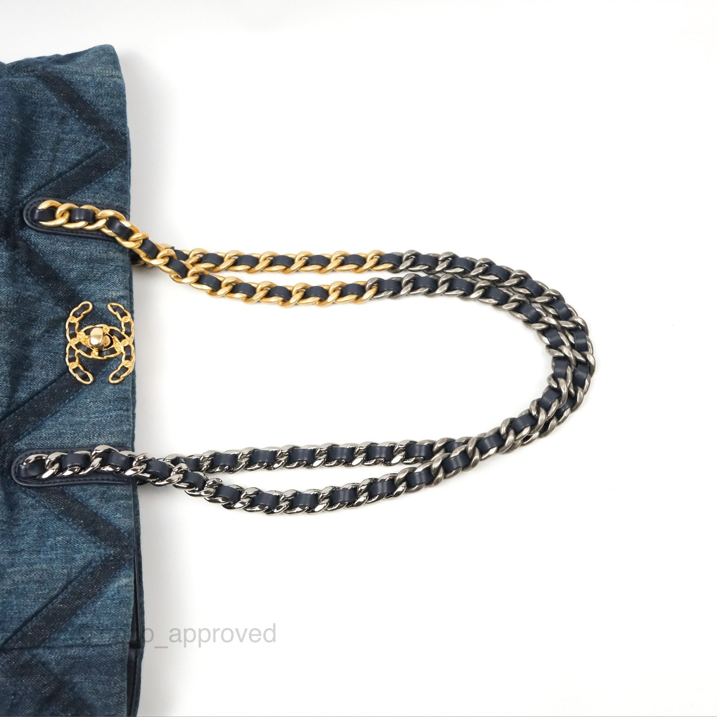 Chanel 19 Tote Quilted Denim Mixed Hardware 23C