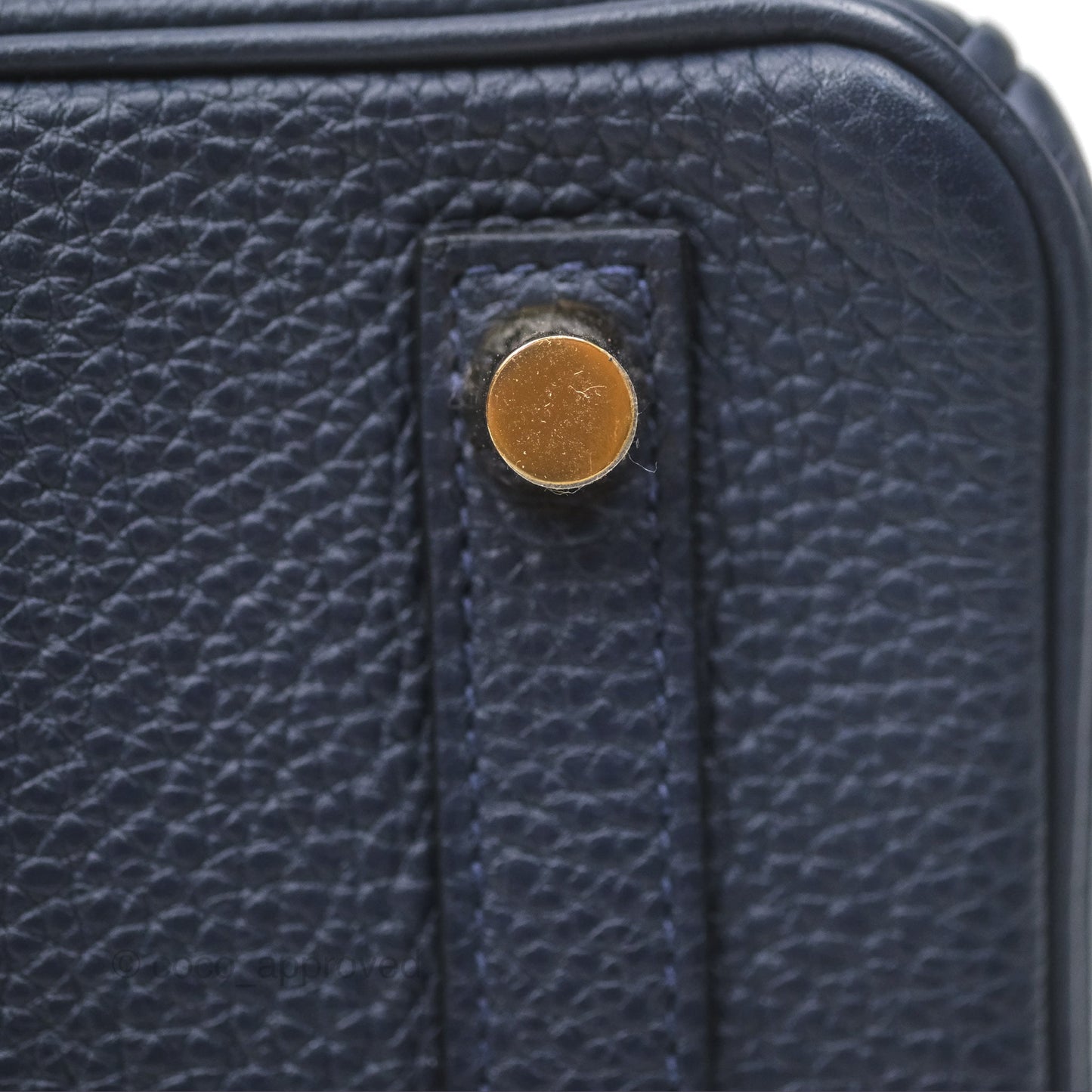Hermès Birkin 25 Retourne Bleu Nuit 2Z Togo Gold Hardware