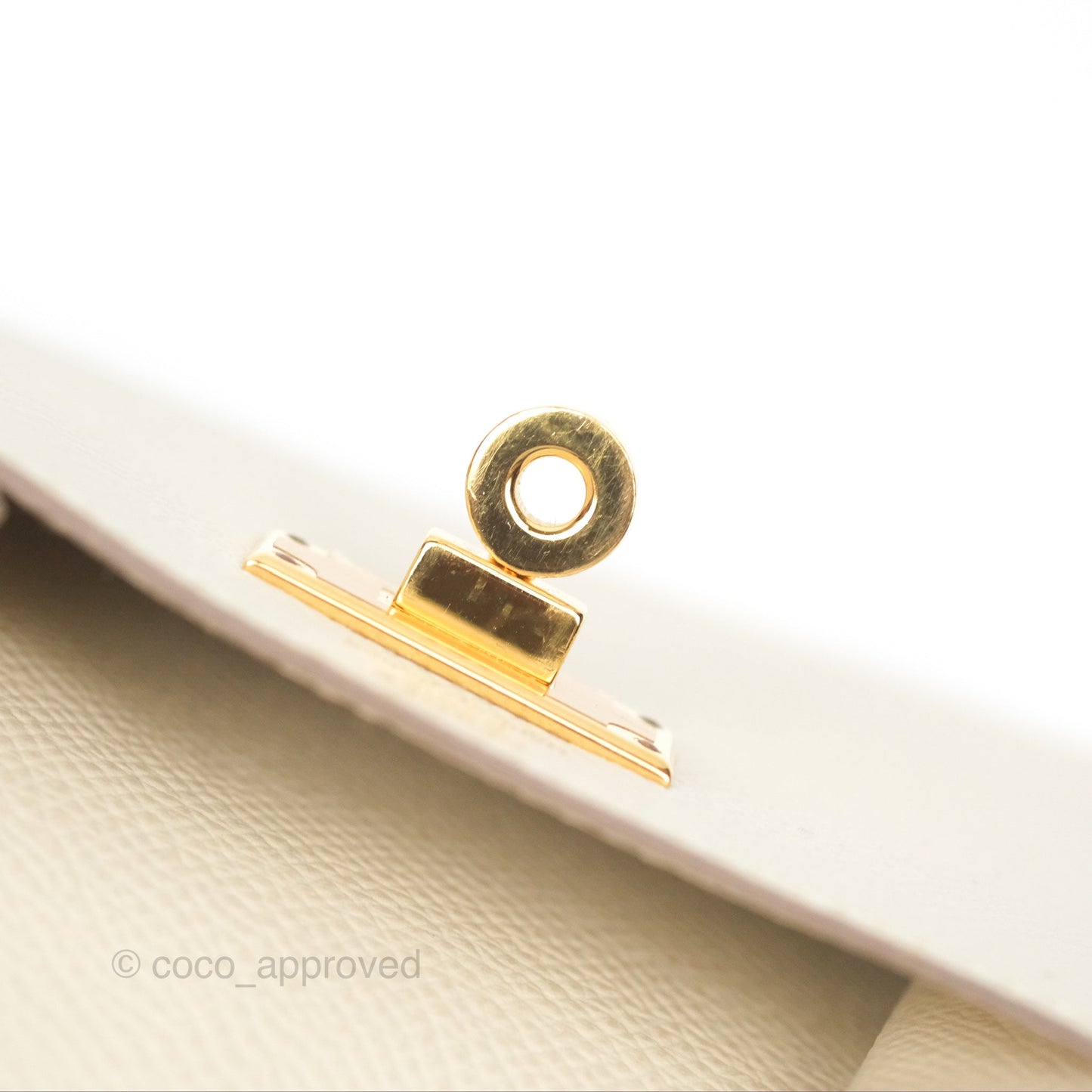Hermès Kelly Pocket Compact Wallet Nata I2 Gold Hardware