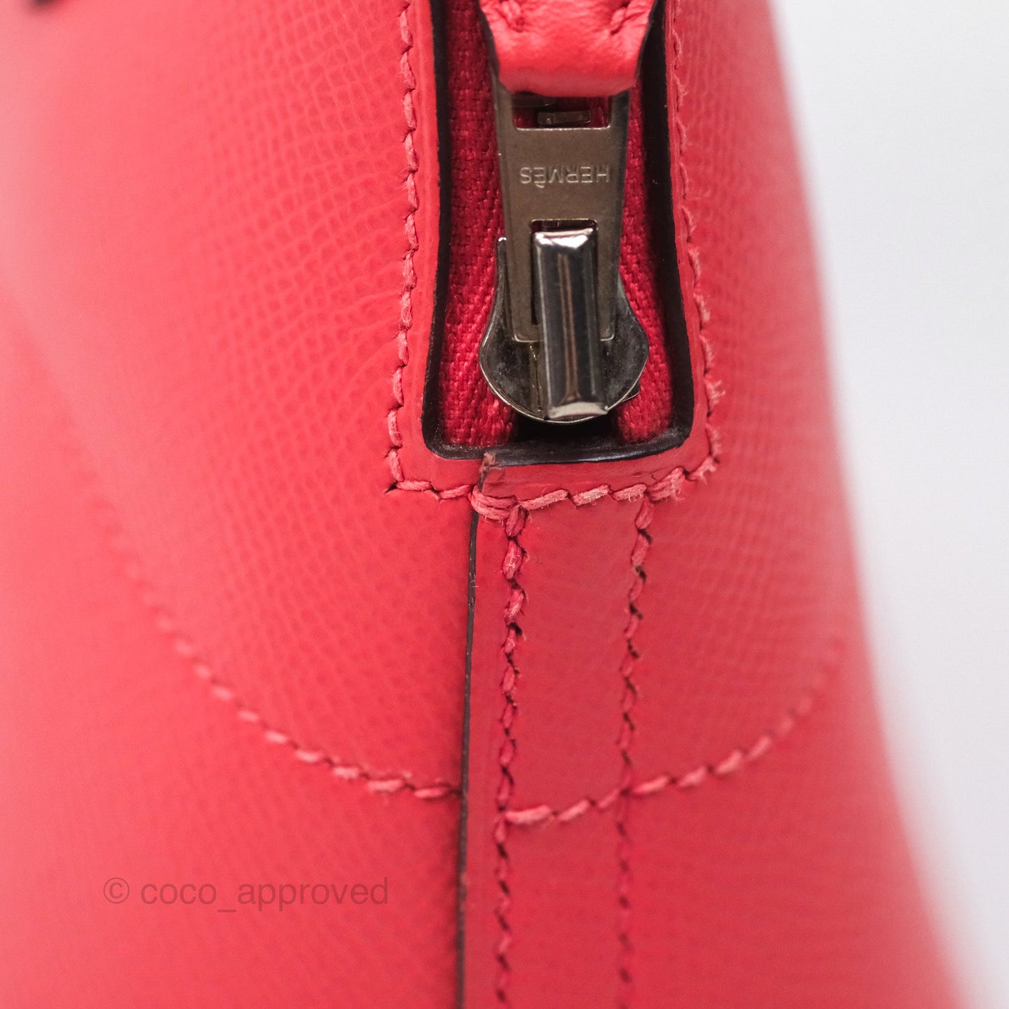 Hermès Bolide 27 Rose Jaipur T5 Epsom Palladium Hardware