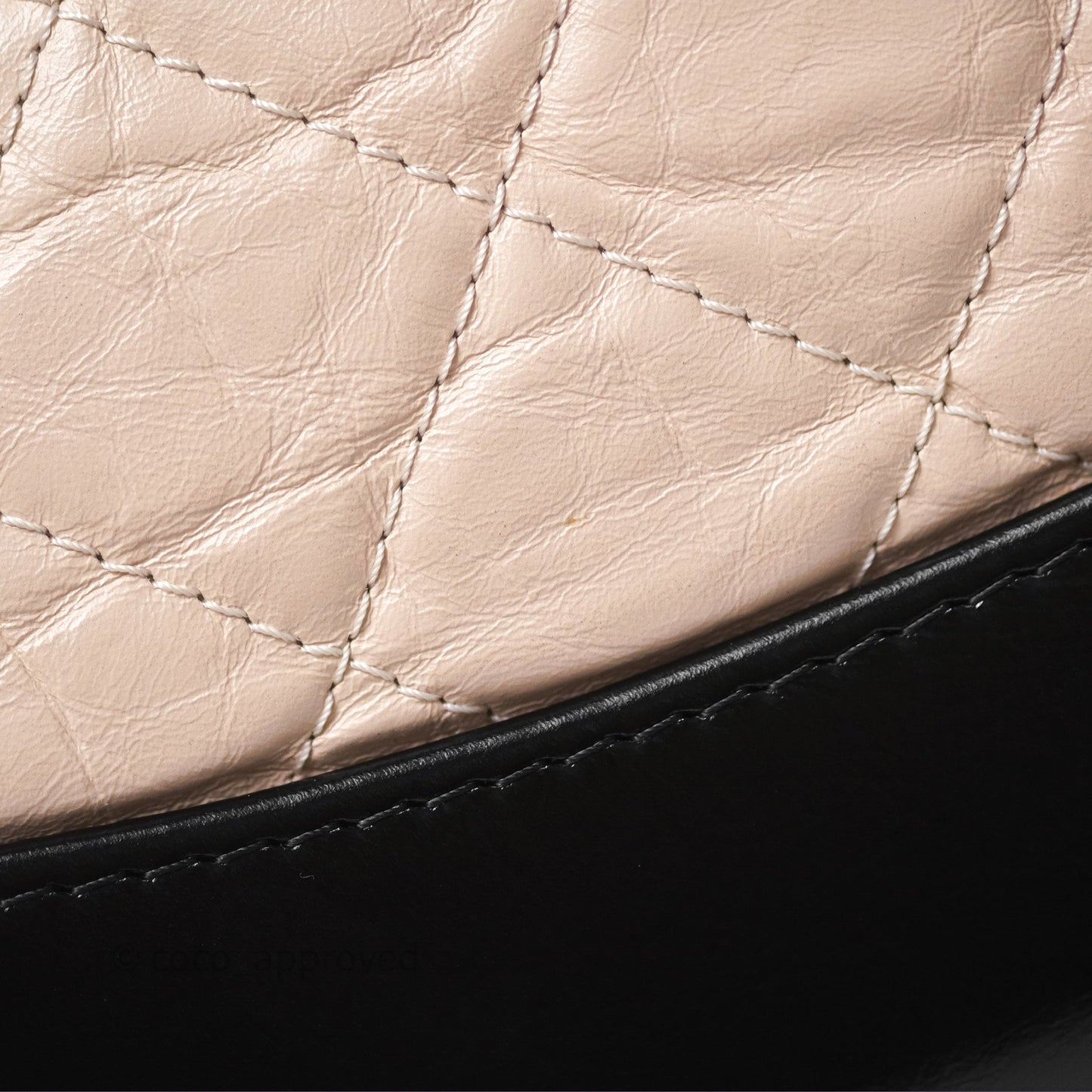 Chanel Small Gabrielle Backpack Beige Black Aged Calfskin