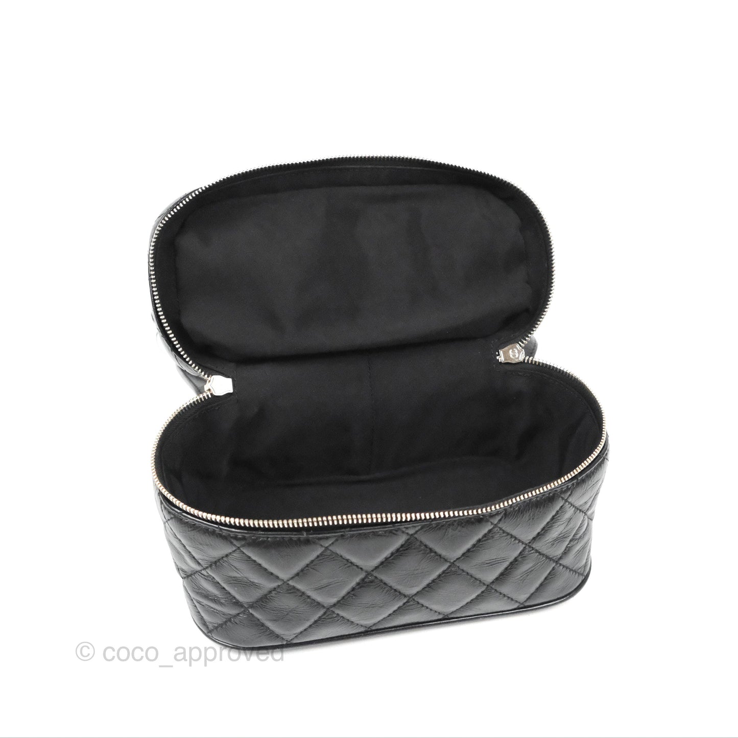 Chanel Aquarium PVC Backpack Black Crumpled Calfskin Silver Hardware