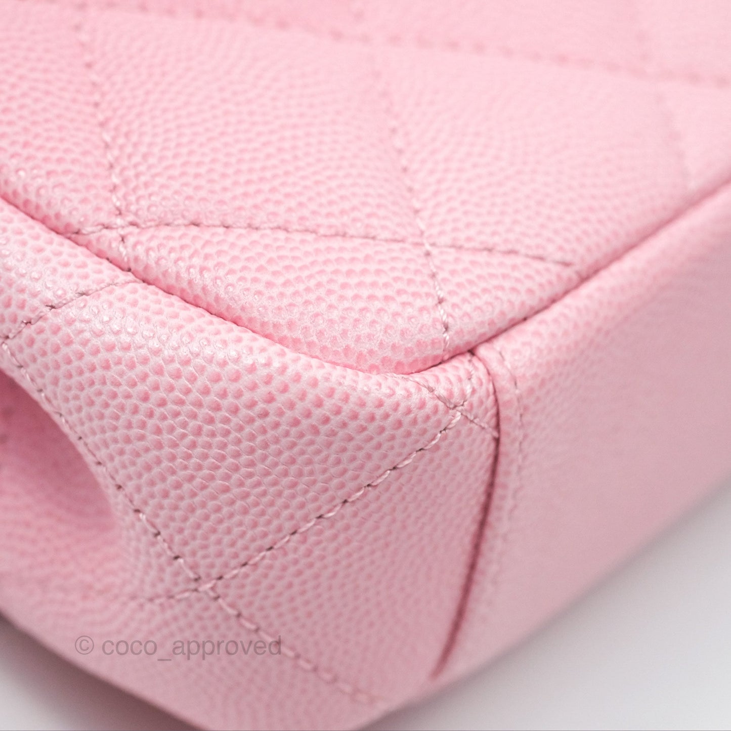 Chanel Mini Flap Bag Pink Ombre Caviar Pink Lacquered Metal Hardware 24C