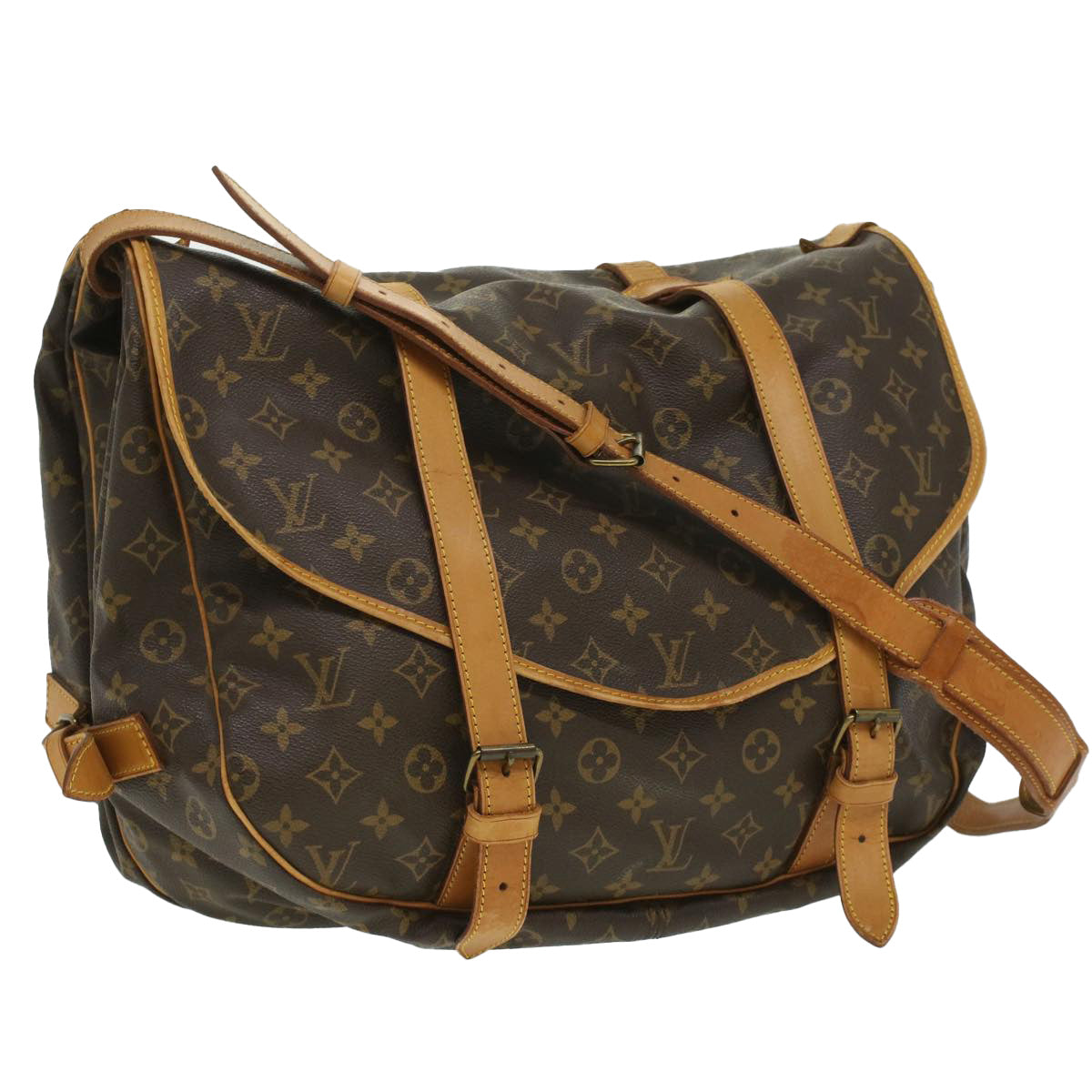 LOUIS VUITTON Monogram Saumur 43 Shoulder Bag M42252 LV 35394