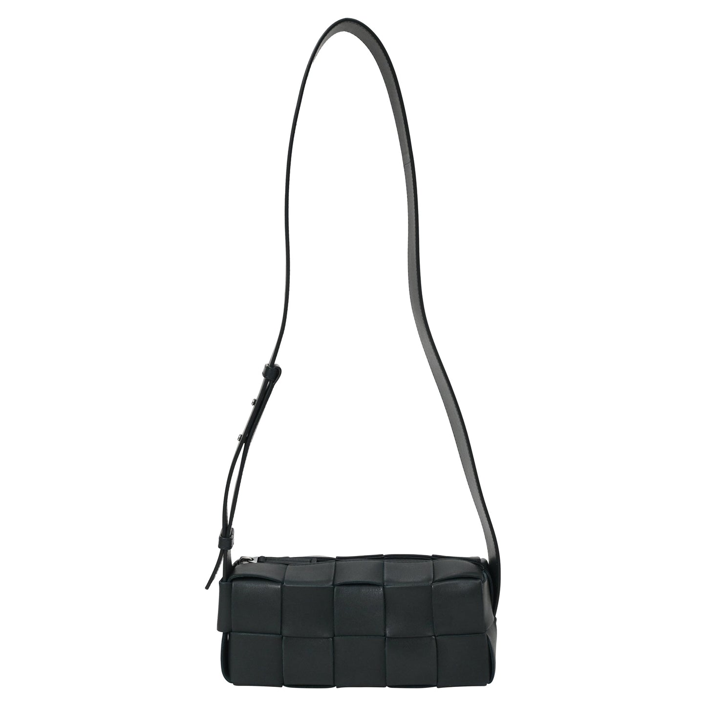 Luxury Bottega Veneta Small Brick Cassette Shoulder Bag in Green Lambskin Leather
