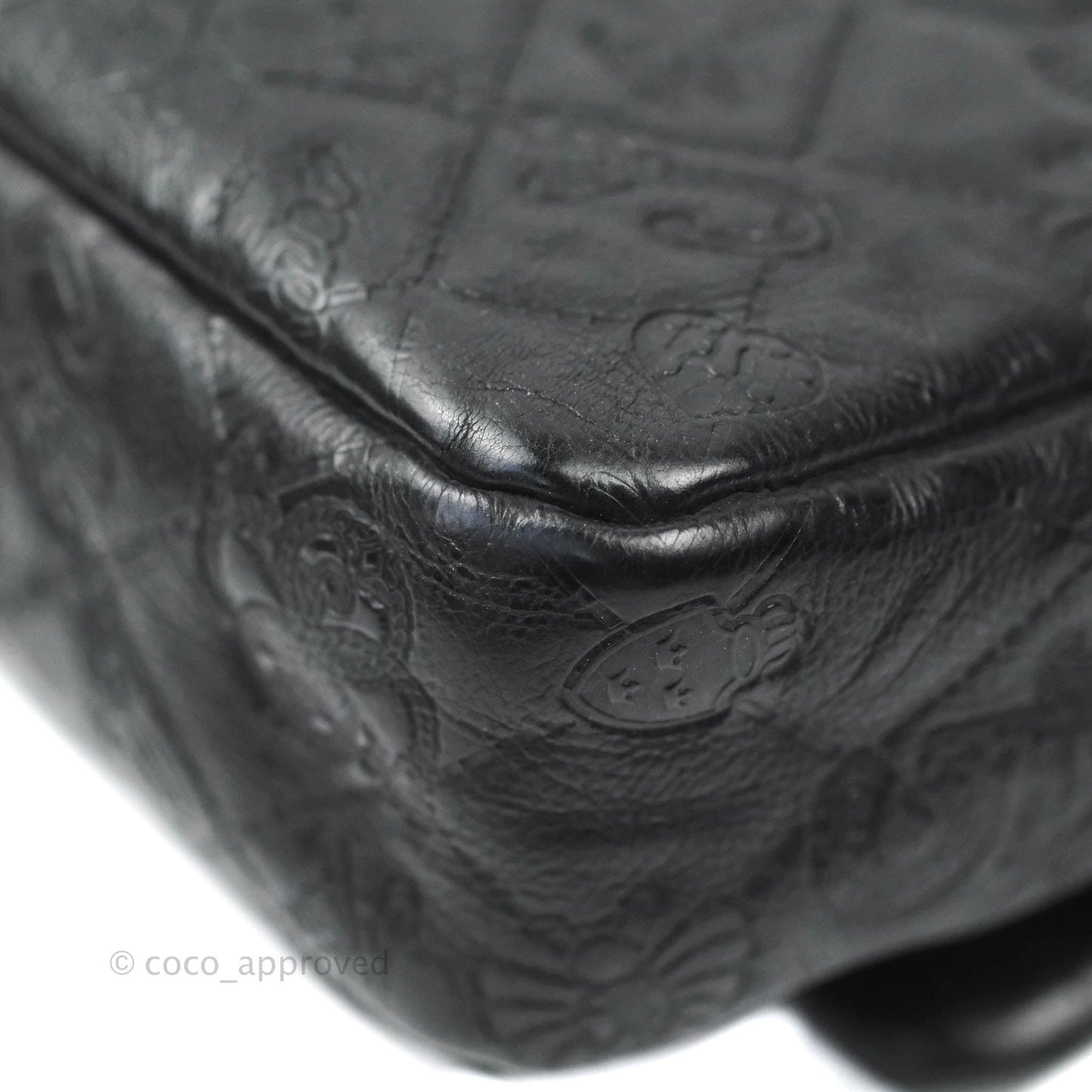 Chanel Small Embroidered Flap Bag Black Silver Hardware