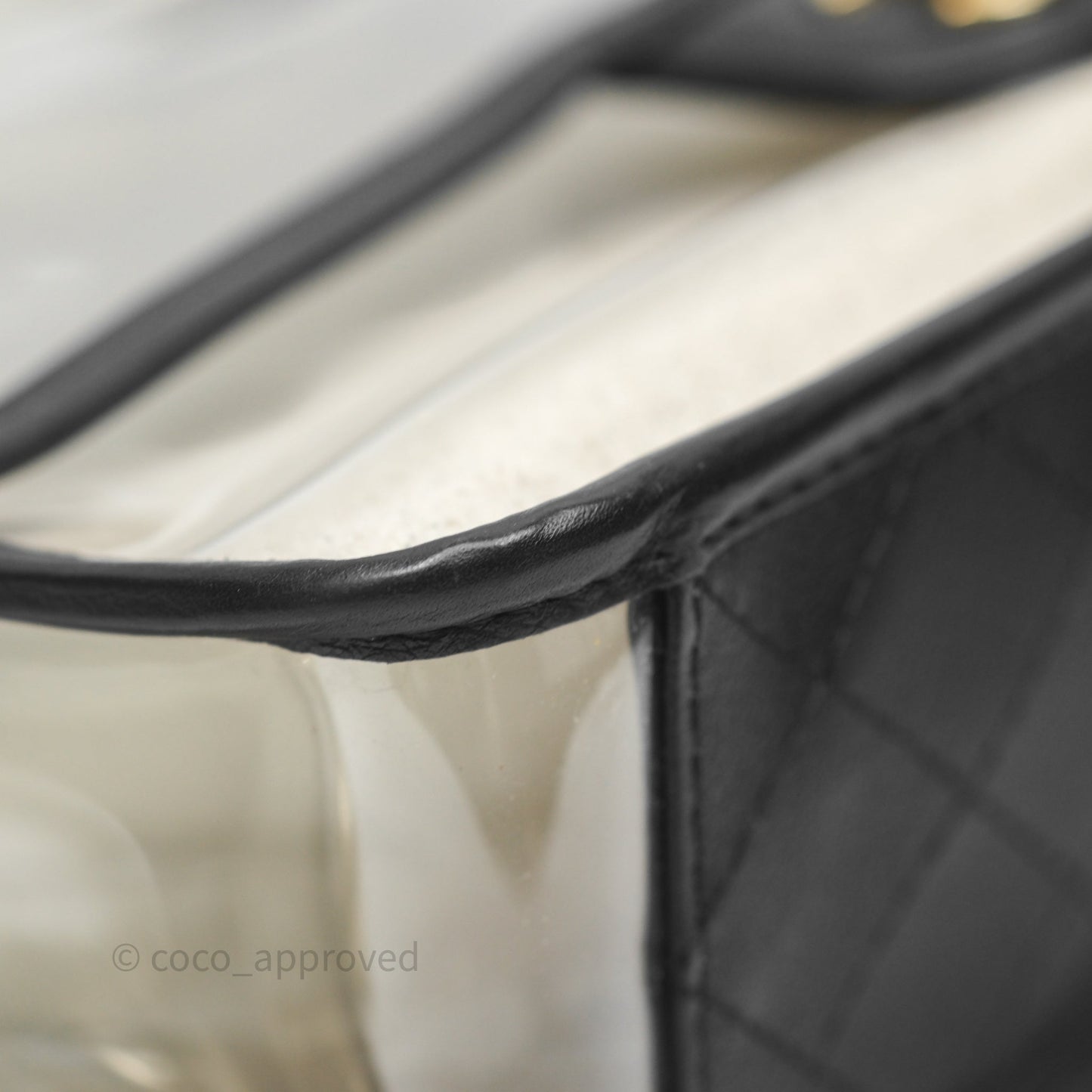 Chanel Medium Sand By The Sea PVC Flap Black Lambskin Gold Hardware