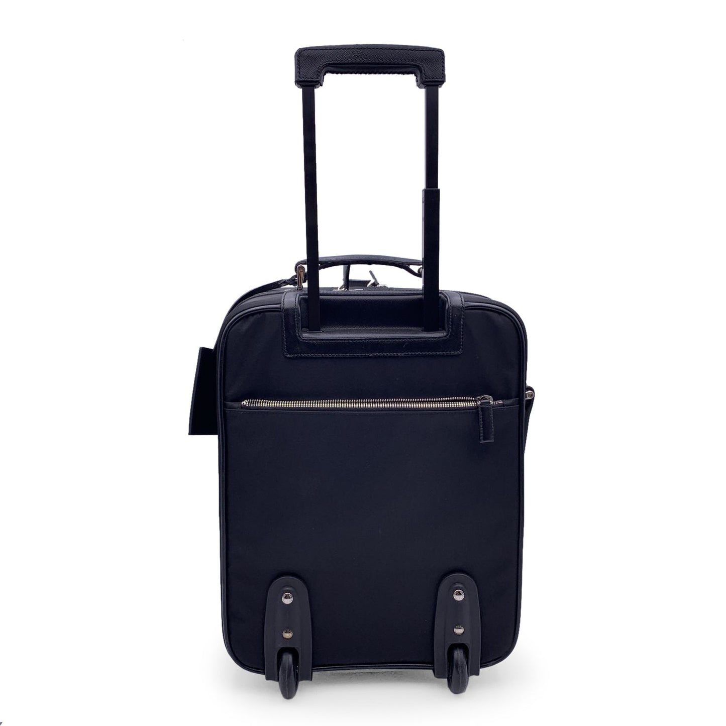 Luxury PradaBlack Nylon Rolling Suitcase Wheeled Travel Bag Trolley