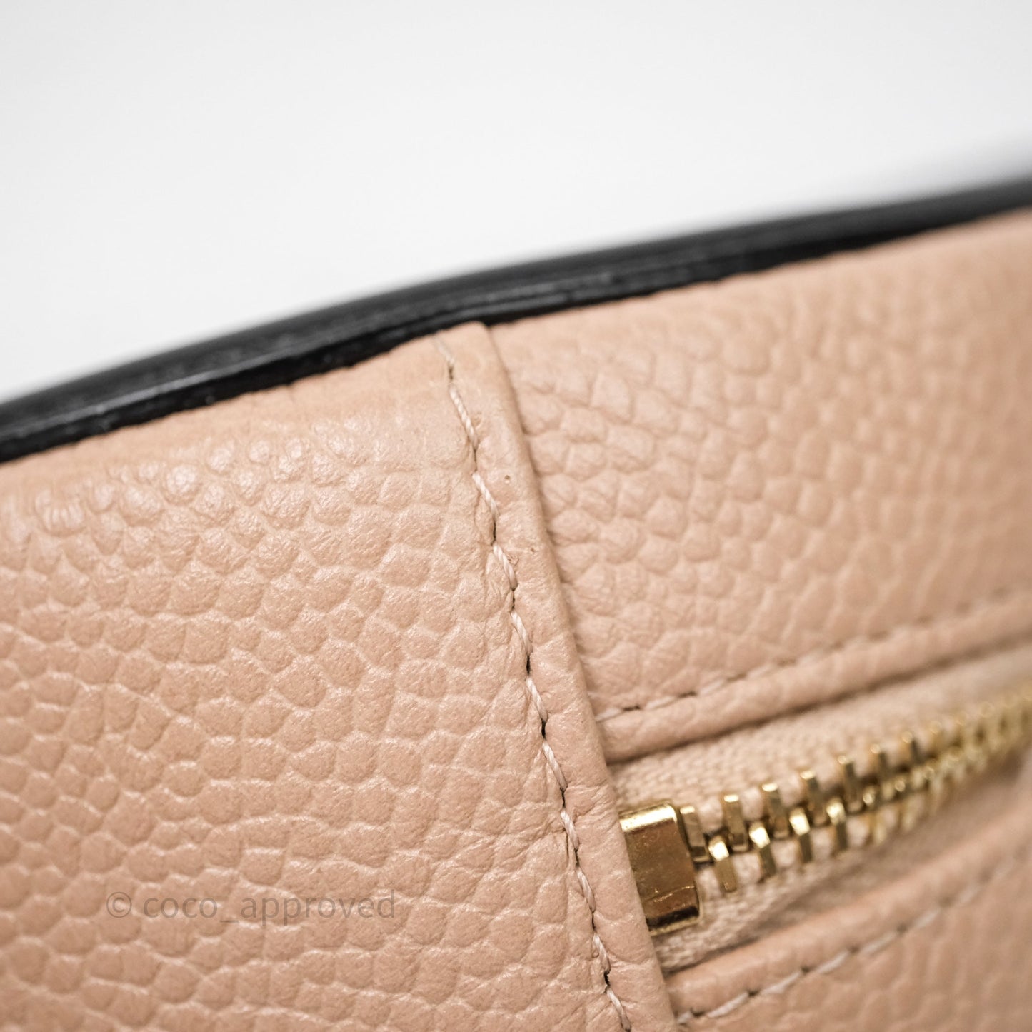 Chanel Quilted Round Filigree Clutch With Chain Beige/ Black Caviar Aged Gold Hardware