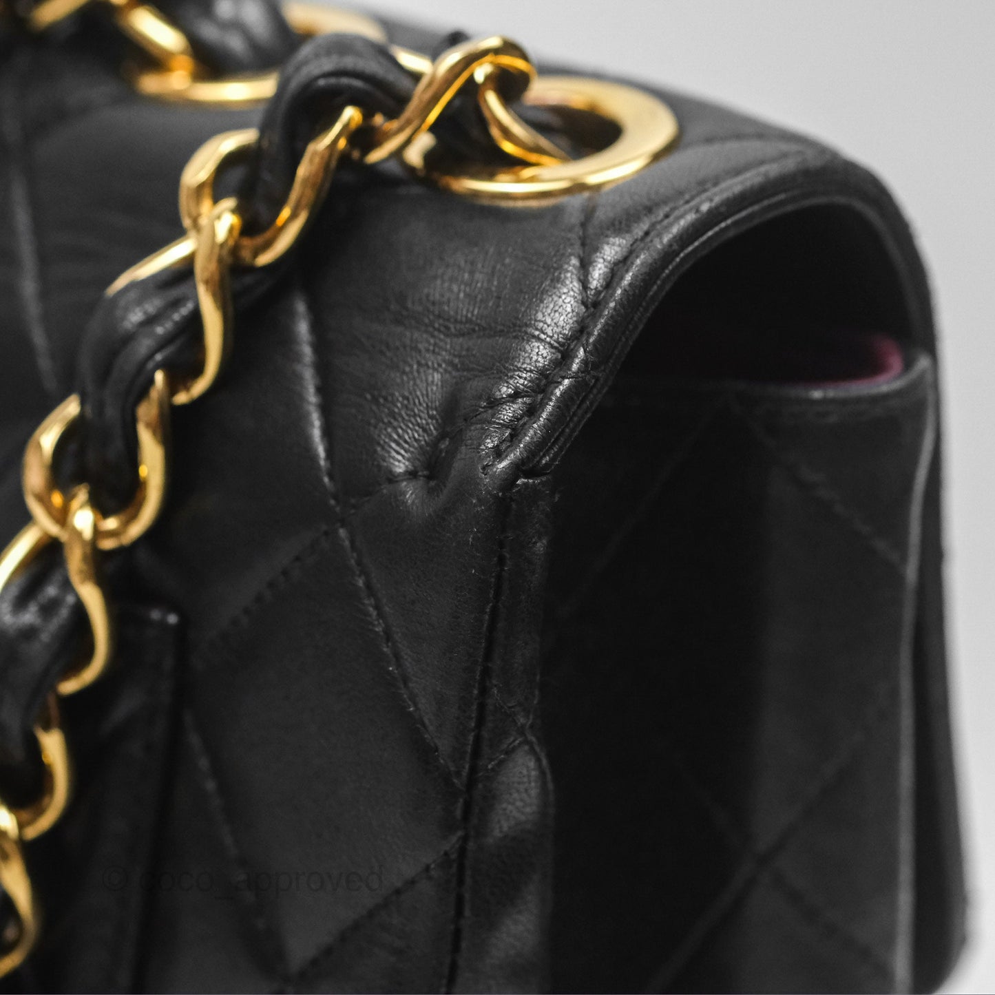 Chanel Vintage Jumbo Single Flap Black Lambskin 24K Gold Hardware