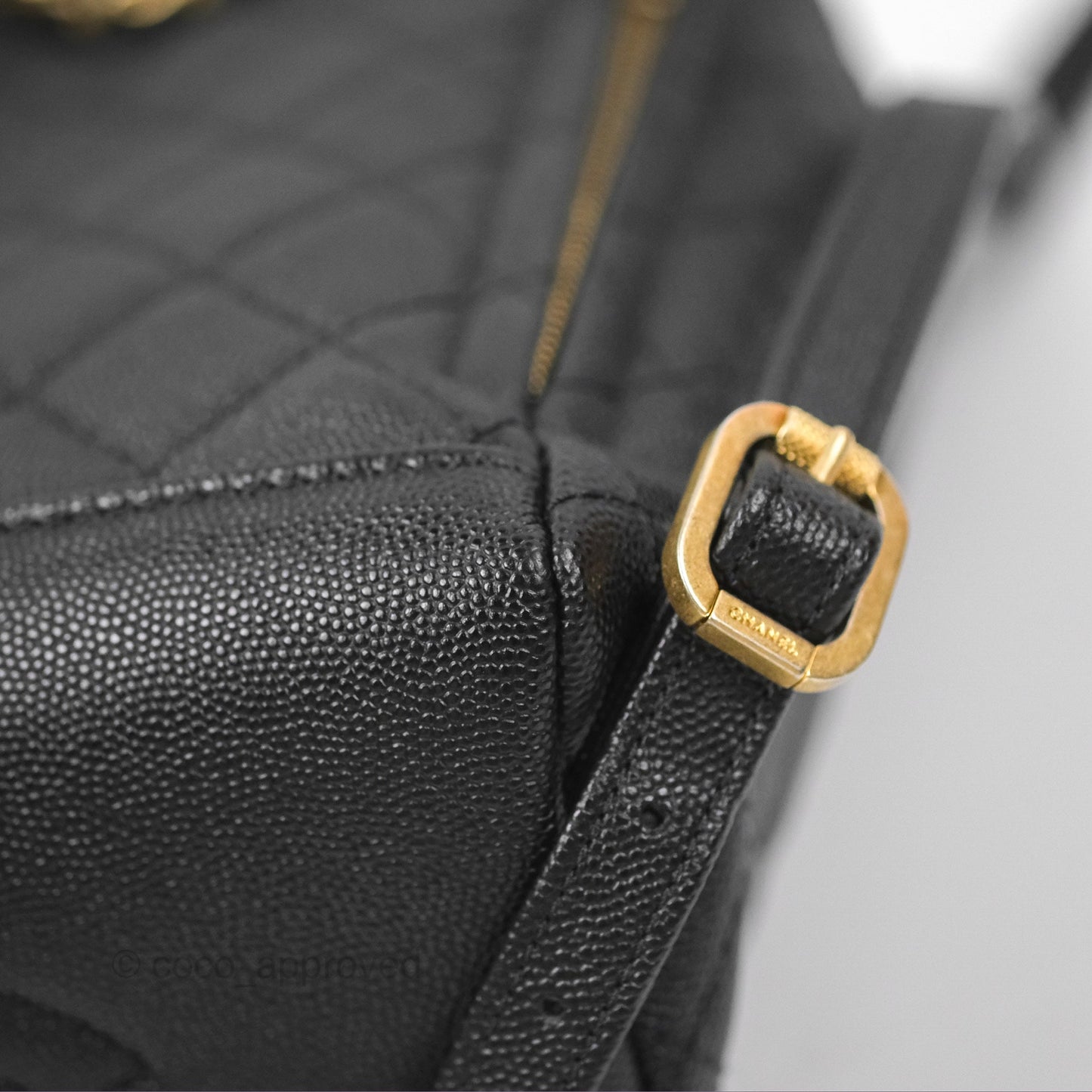 Chanel Small Quilted Filigree Backpack Black Caviar