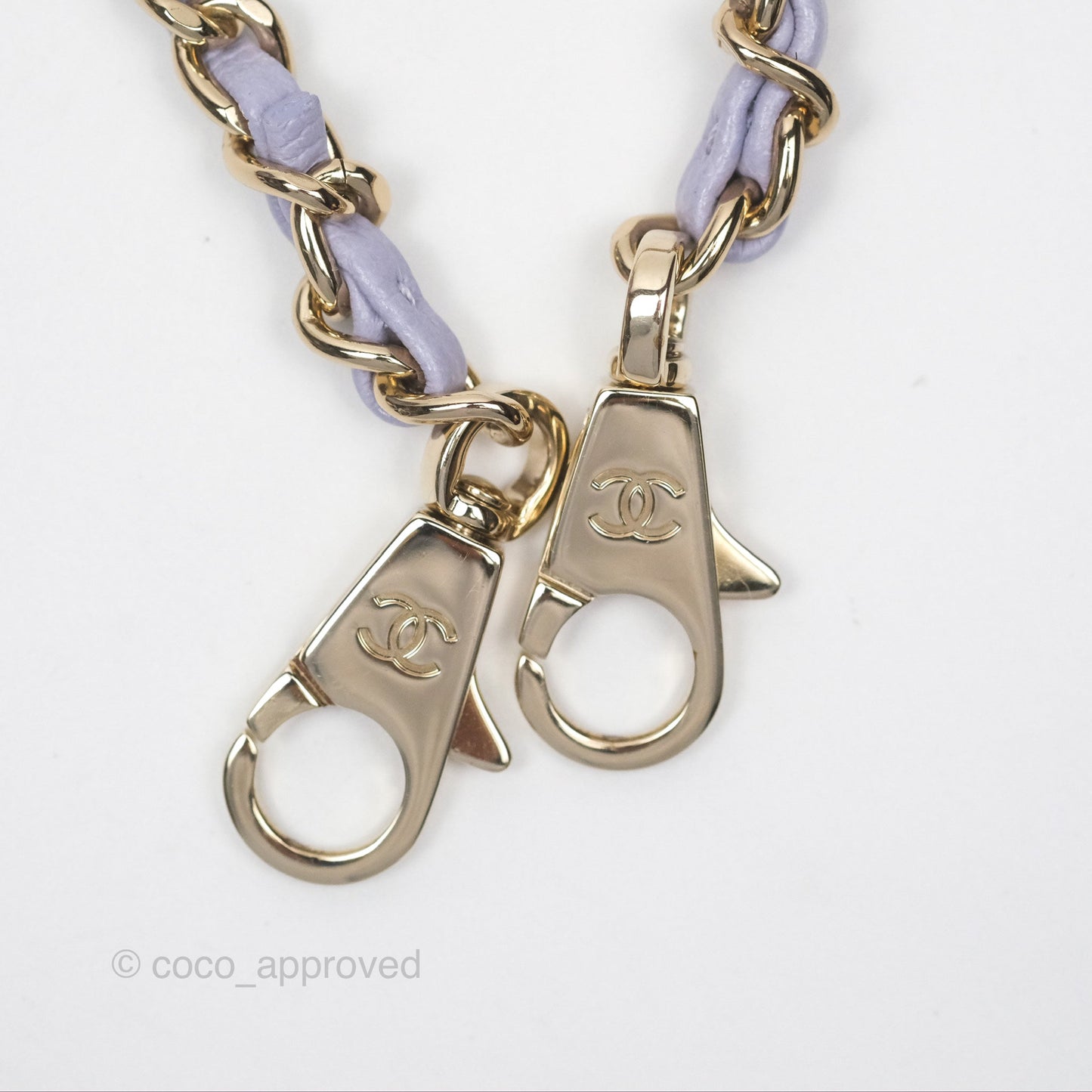 Chanel Mini Coco Handle Lilac Caviar Gold Hardware