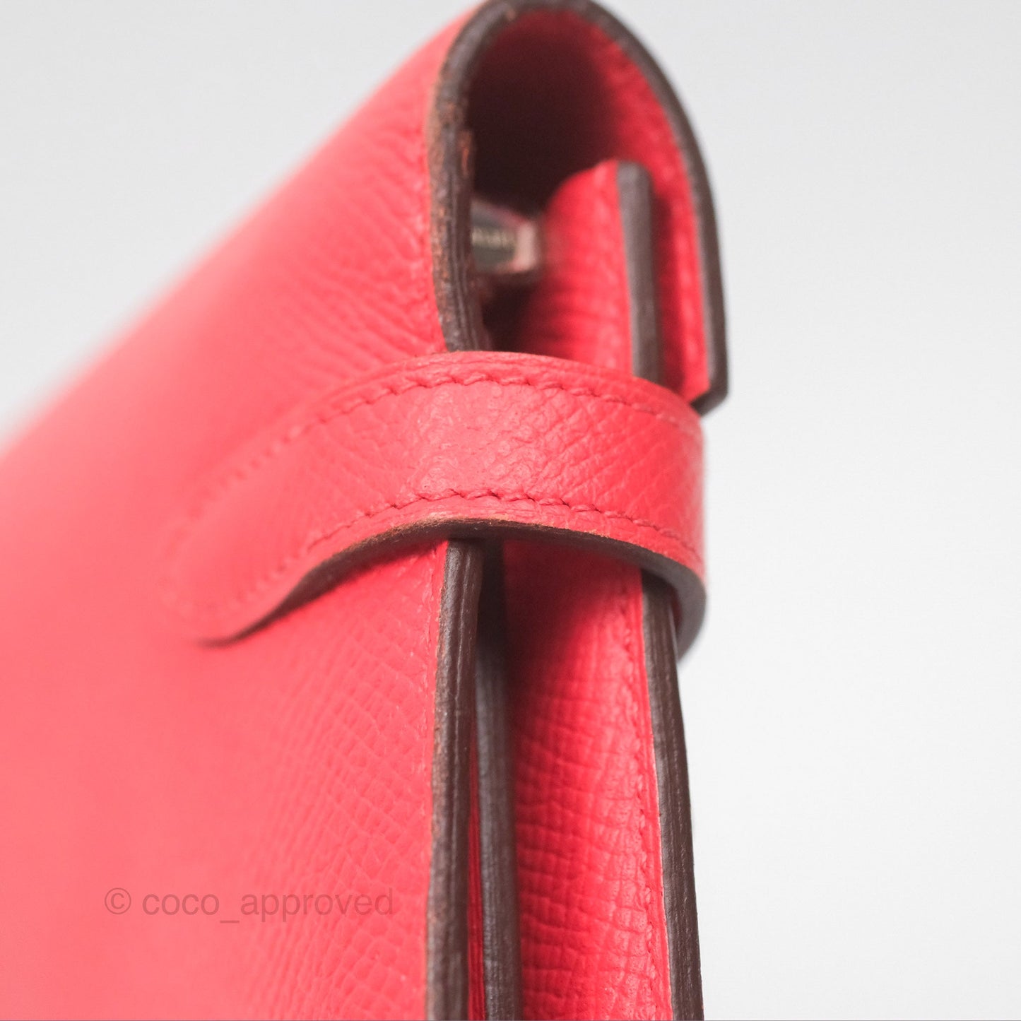 Hermès Kelly Wallet Pink Epsom Palladium Hardware