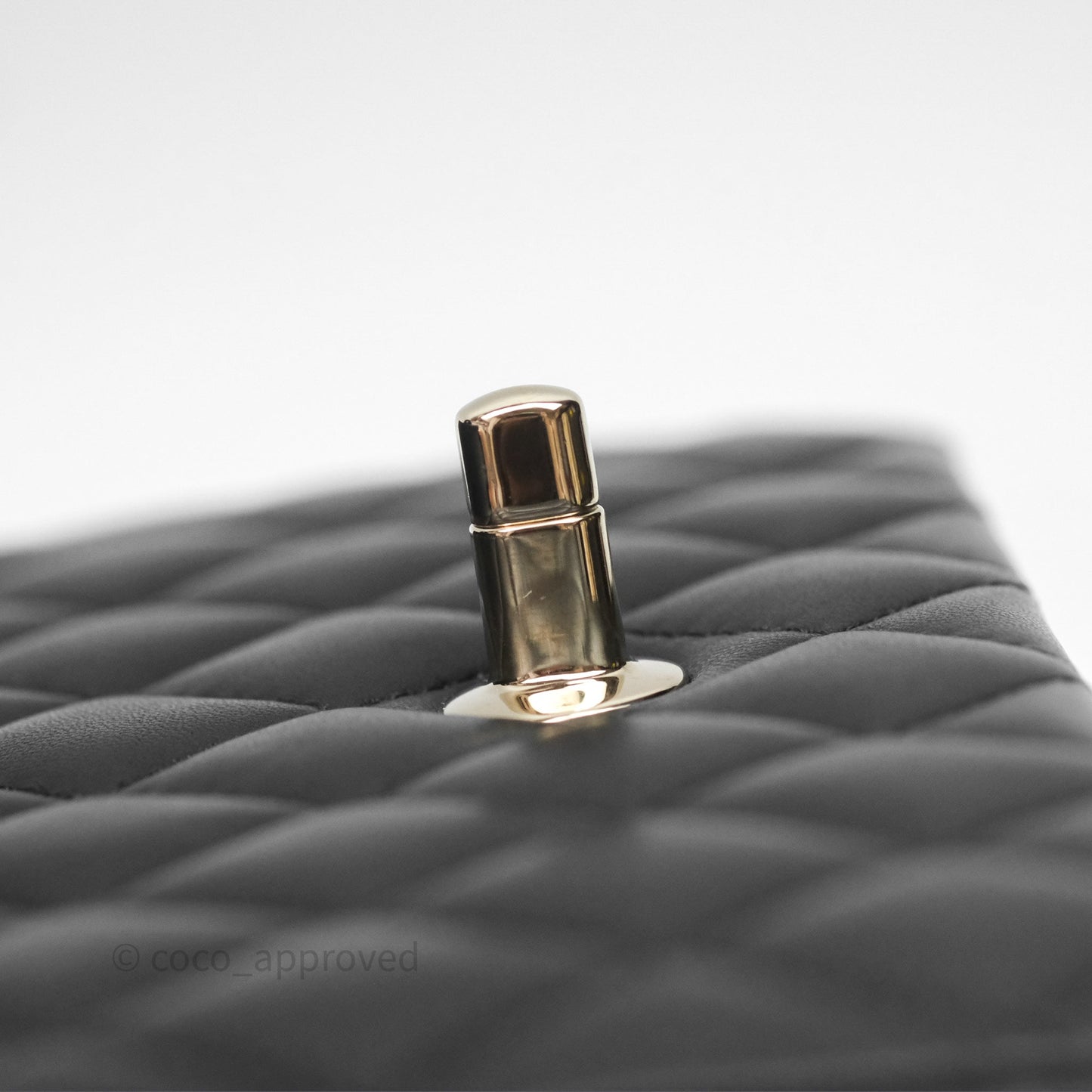 Chanel Top Handle Mini Rectangular Flap Black Lambskin Gold Hardware