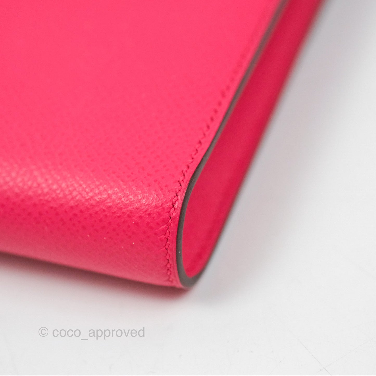 Hermès Clic 16 Wallet On Chain Rose Extreme Epsom Palladium Hardware