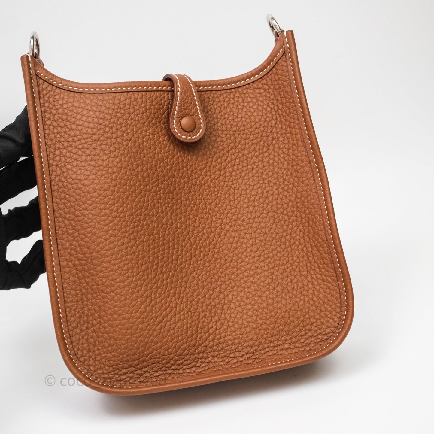 Hermès Mini Evelyne 16 Gold Clemence Gold Hardware