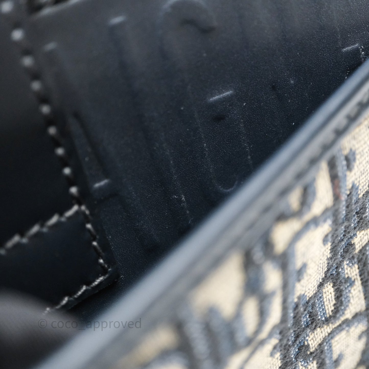 Christian Dior 30 Montaigne Bag Blue Dior Oblique Jacquard