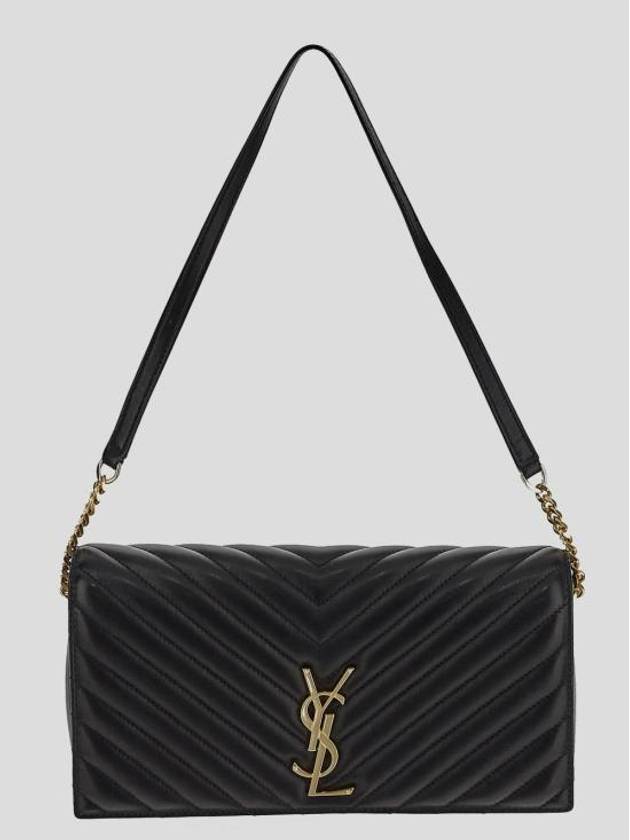 Luxury Saint Laurent Kate 99 Chain Quilted Lambskin Shoulder Bag Black