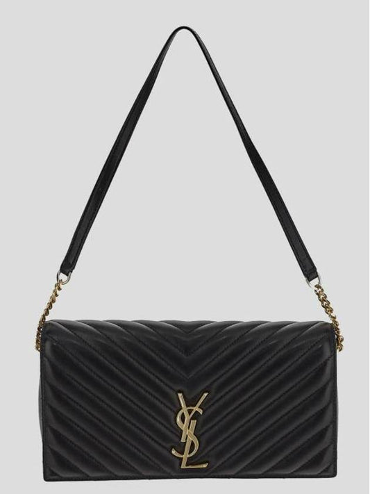 Luxury Saint Laurent Kate 99 Chain Quilted Lambskin Shoulder Bag Black