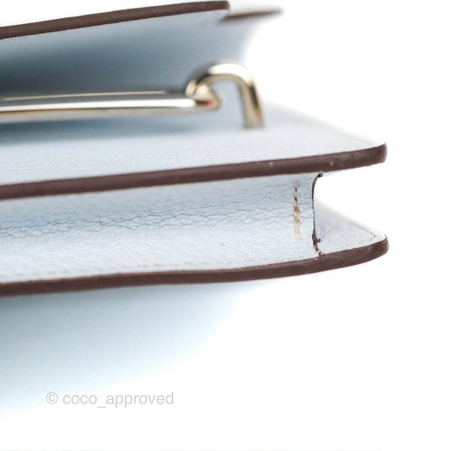 Hermès Roulis Slim Wallet Bleu Brume Chevre Mysore Palladium Hardware