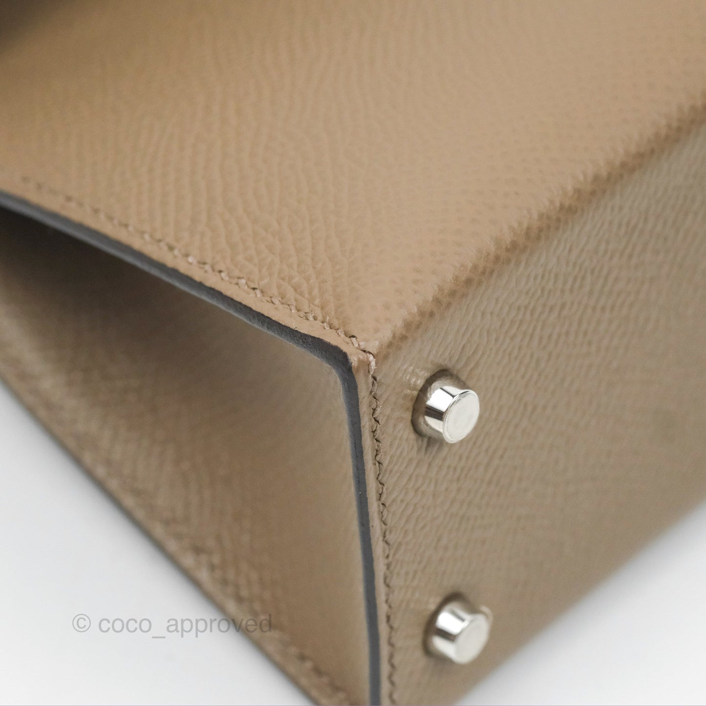 Hermès Mini Kelly II Etoupe 18/Alezan 3G/Biscuit 48 Epsom Palladium Hardware