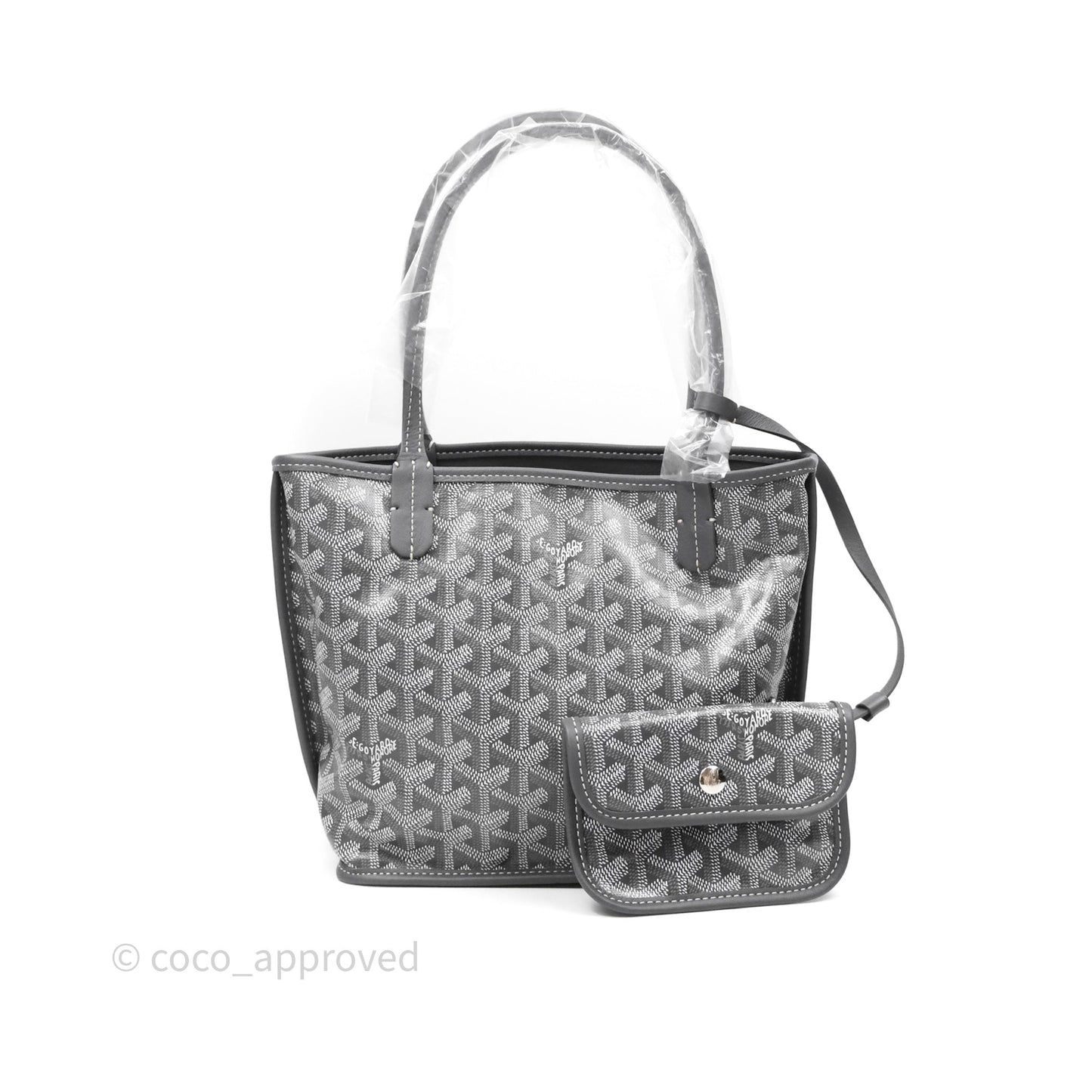 Goyard Anjou Mini Bag Goyardine Canvas Grey