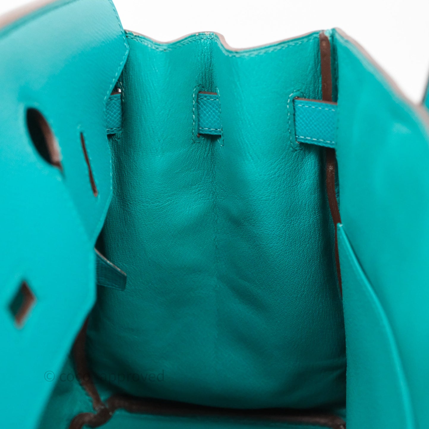 Hermès Birkin 30 Retourne Vert Verone U1 Epsom Palladium Hardware