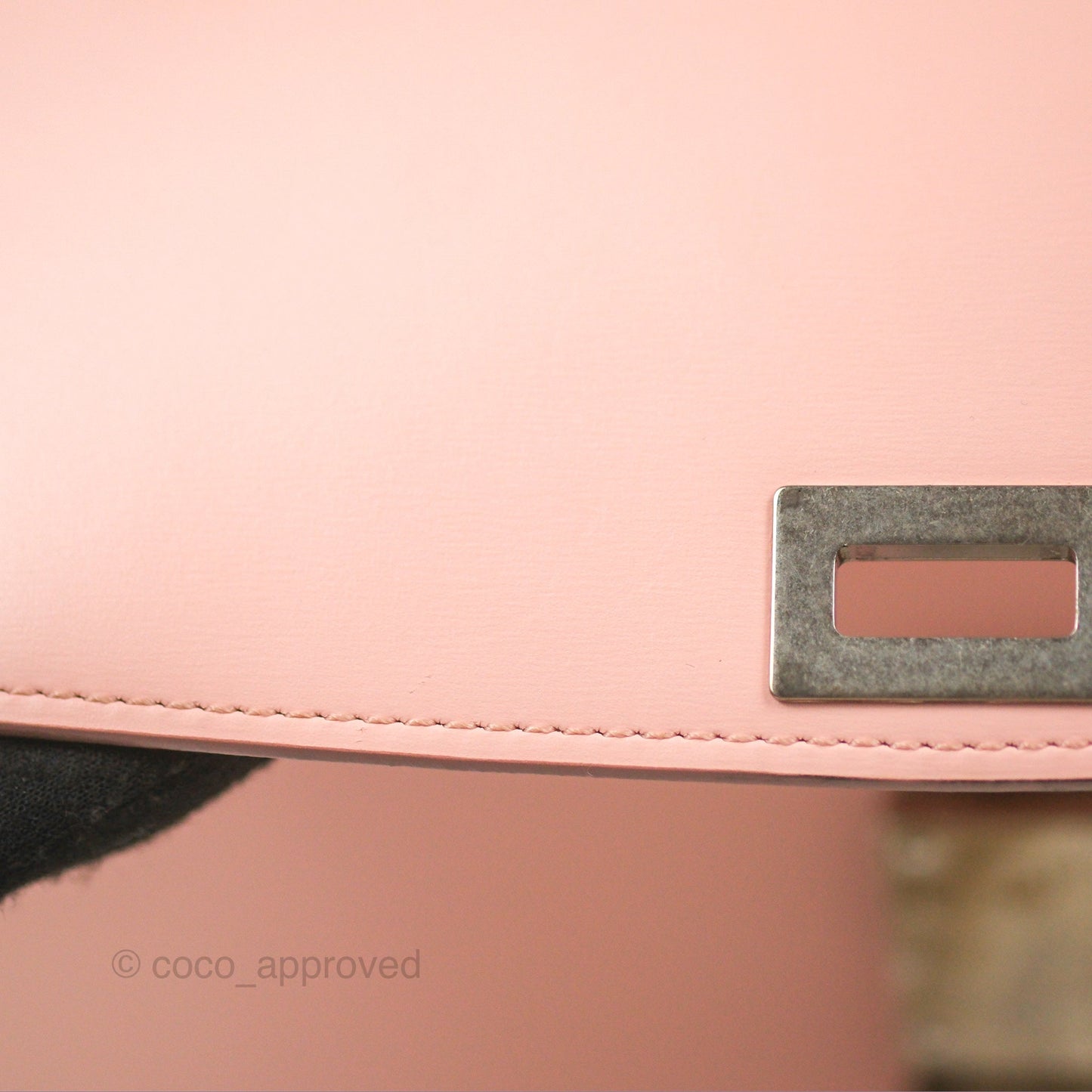 Celine Medium Classic Box Flap Light Pink Box Calfskin Silver Hardware