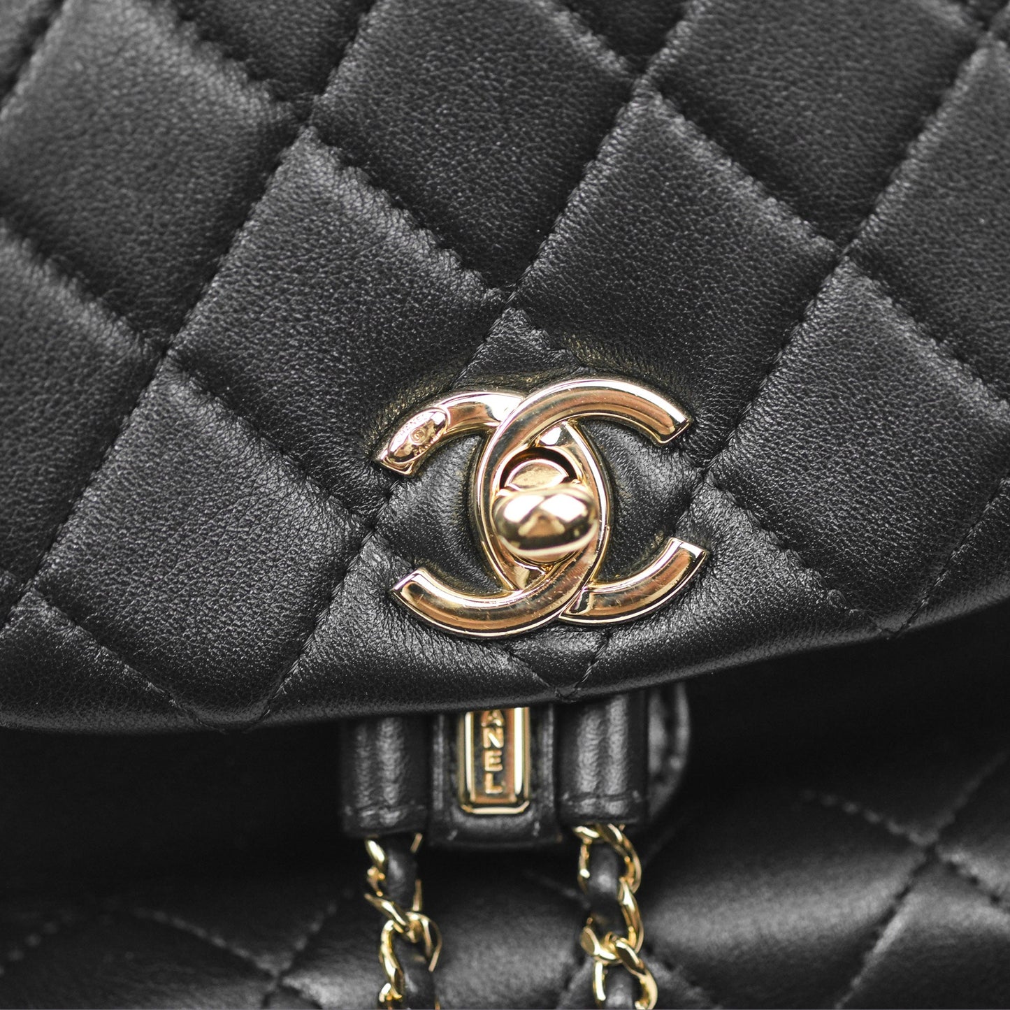 Chanel Quilted Small Duma Drawstring Backpack Black Calfskin