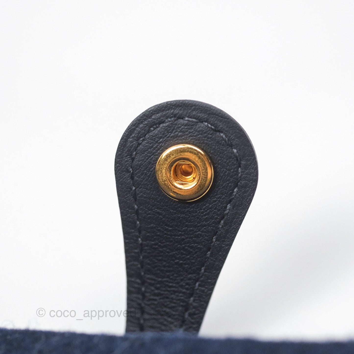 Hermès Mini Evelyne 16 Wooly Bleu Nuit 2Z / Swift Noir 89 Gold Hardware