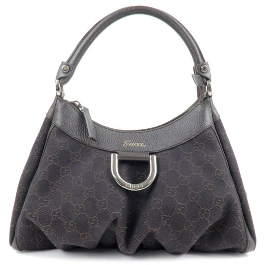 Luxury Gucci Abbey GG Canvas Leather Shoulder Bag Dark Brown 265692