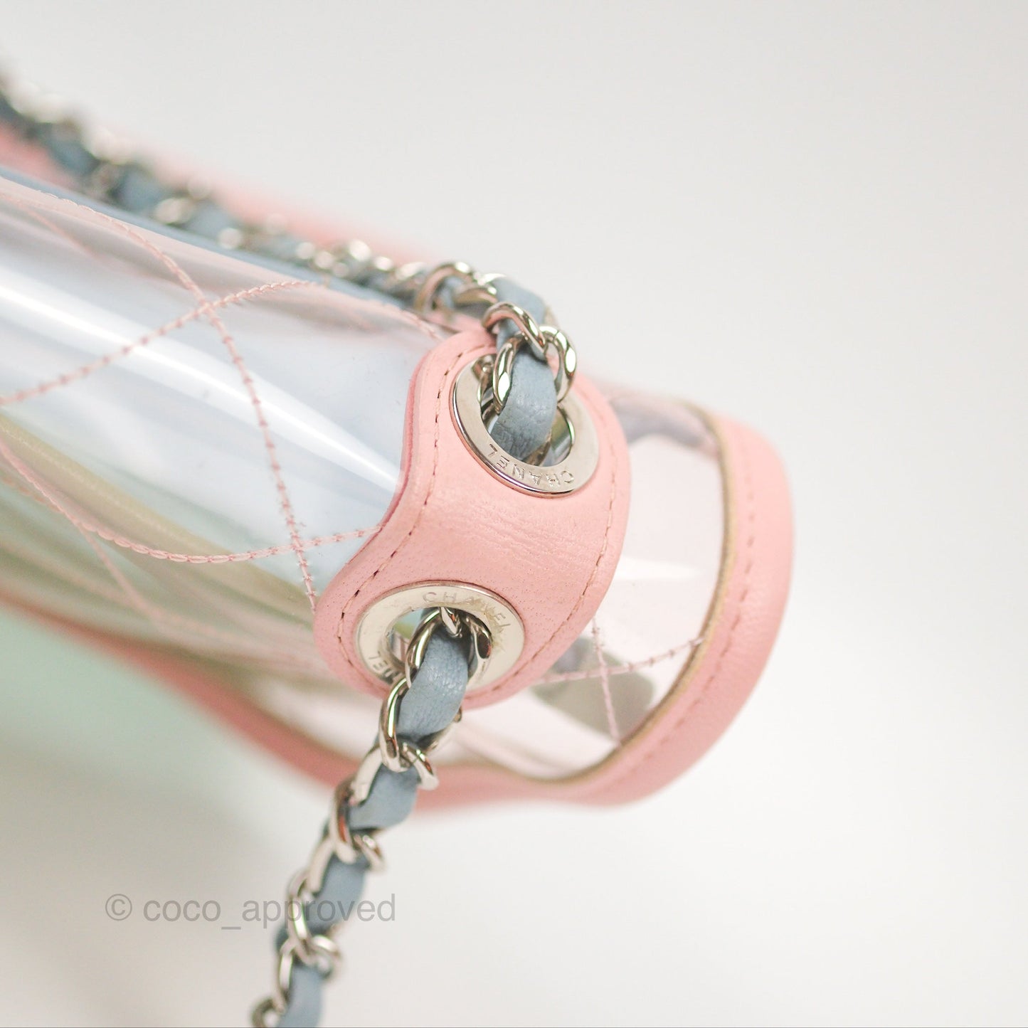 Chanel Coco Splash PVC Medium Flap Bag Blue/Green/Pink Silver Hardware