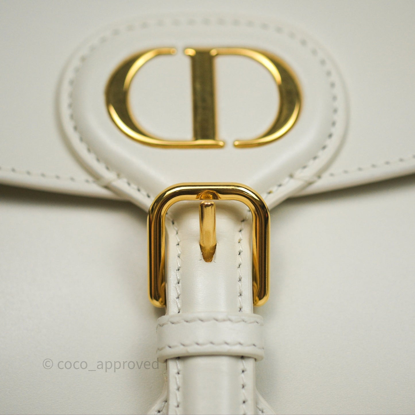Christian Dior Medium Bobby Flap White Box Calfskin
