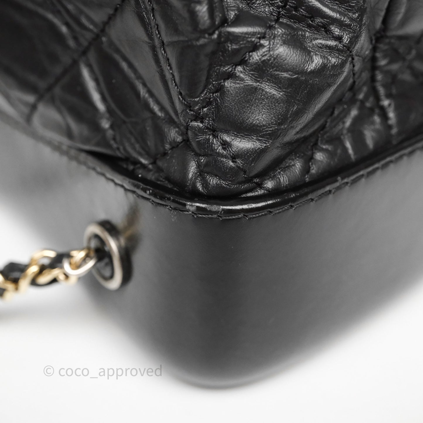 Chanel Small Gabrielle Backpack Black Aged Calfskin